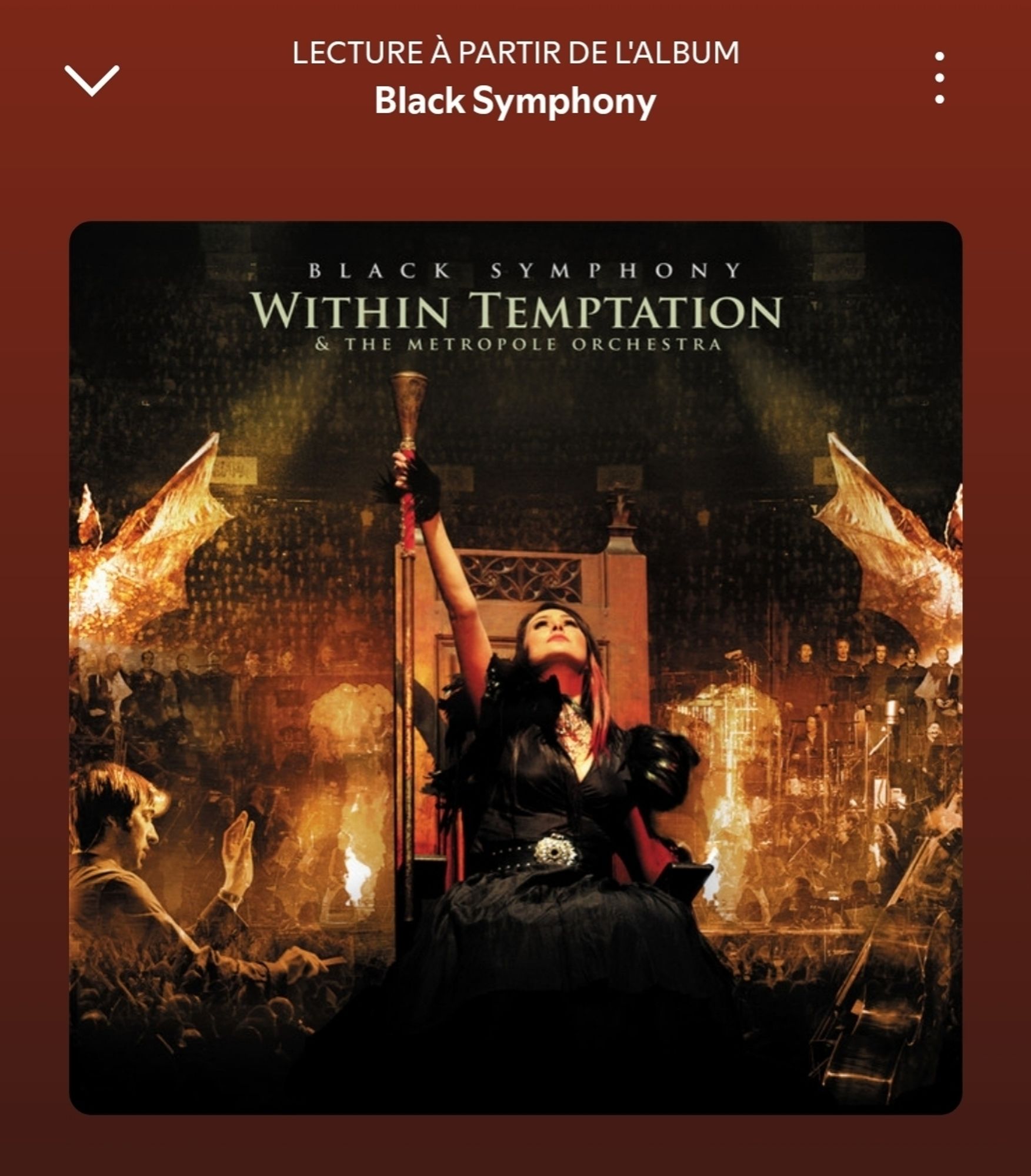 Couverture de l'album Black Symphony de Within Temptation en collaboration avec The Metropole Orchestra