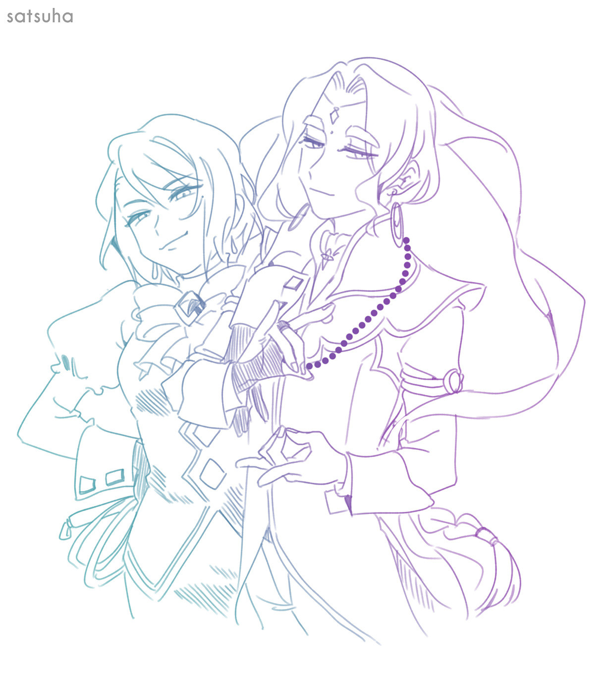 Franziska and Nahyuta smirking