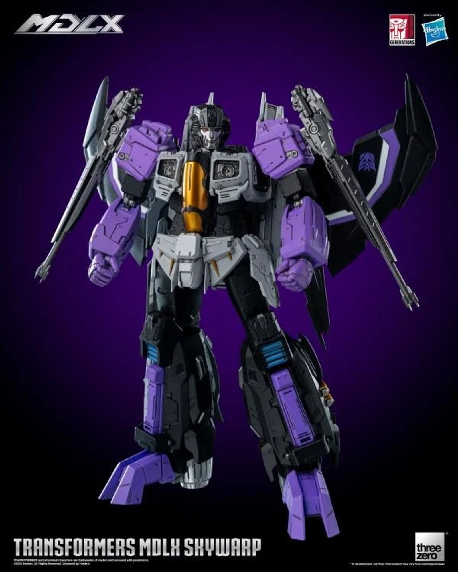 Promo image of threezero's MDLX Articulated Figure Series Skywarp.