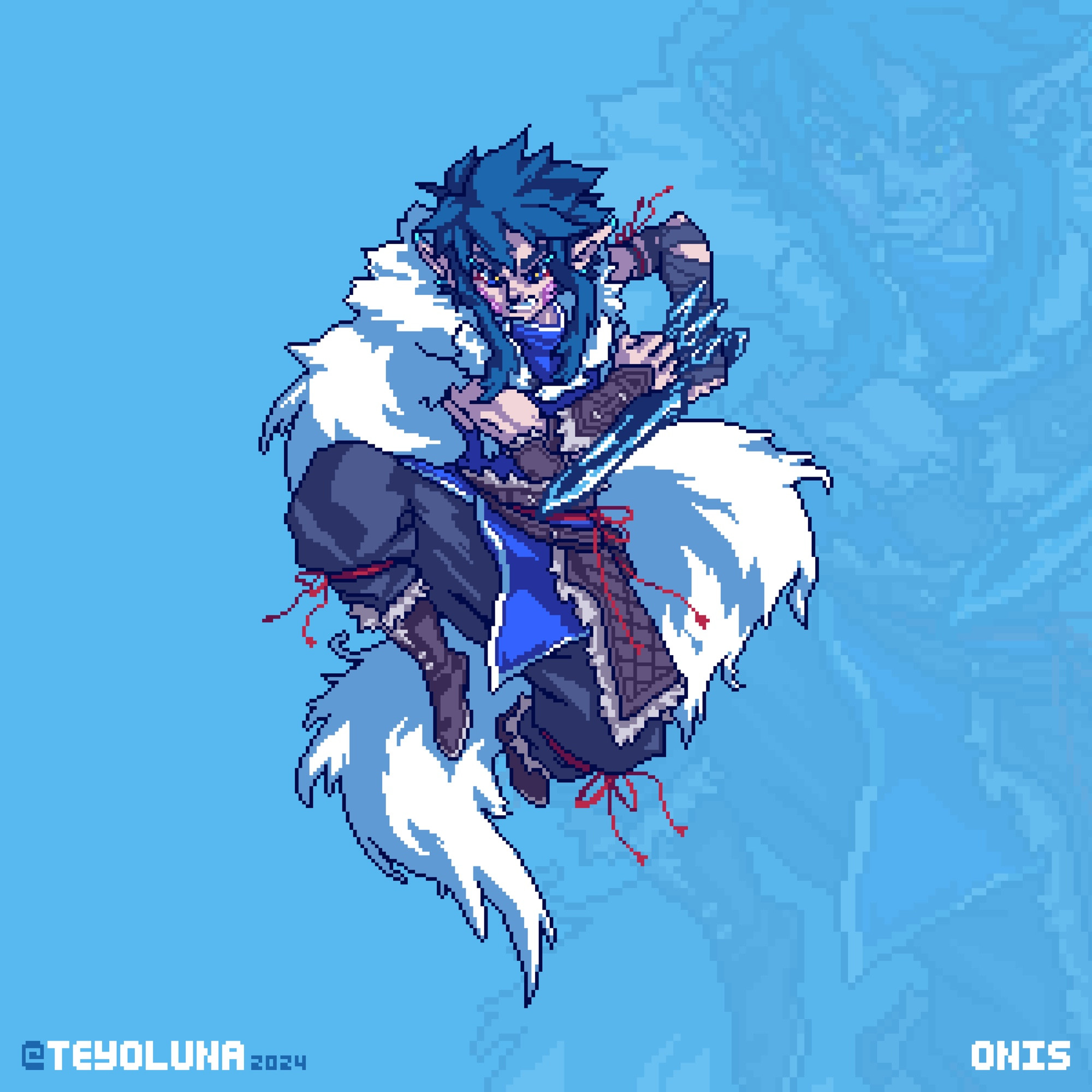 Pixel art illustration of my OC Blizzard
