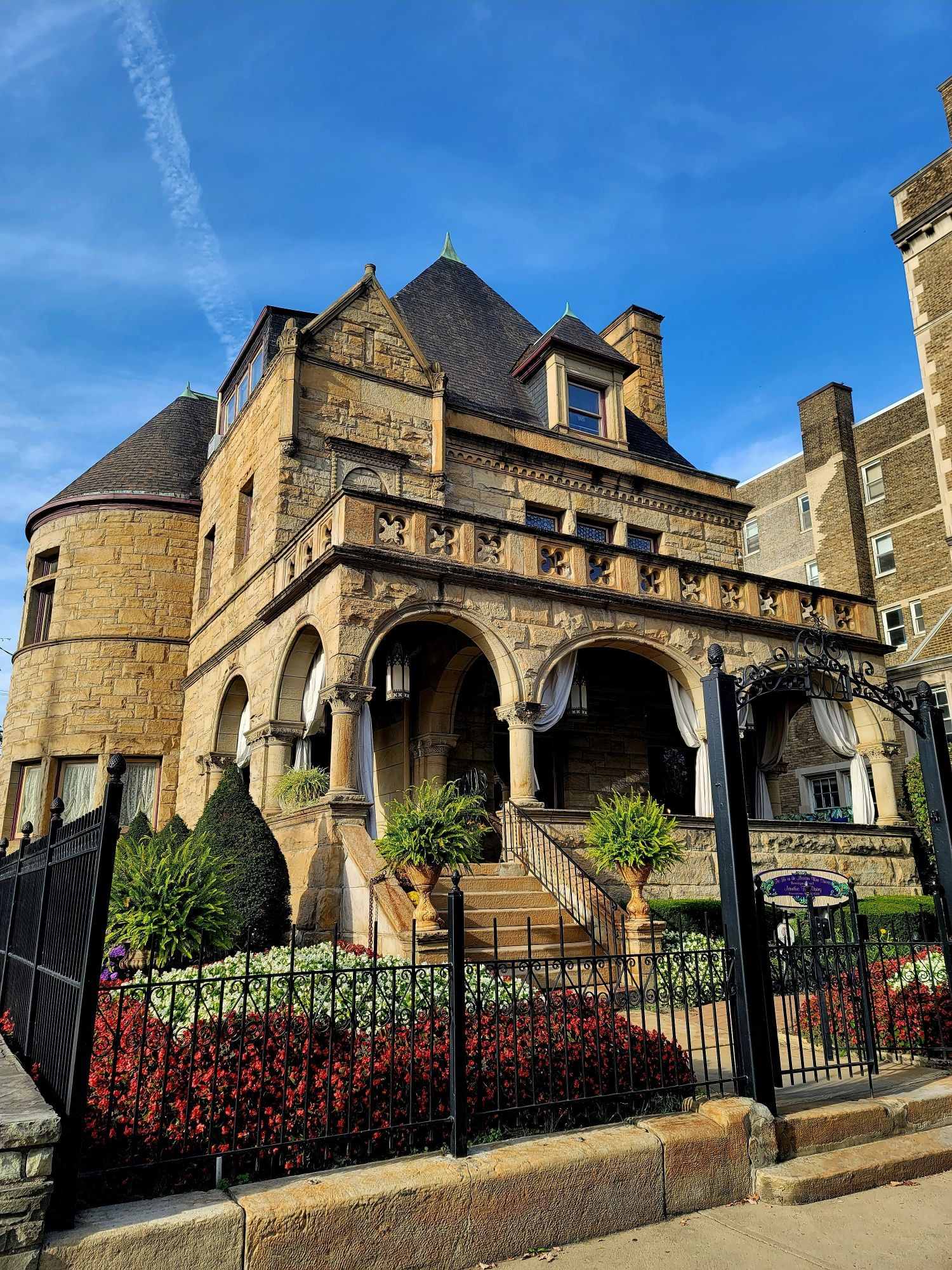 Gilded Age Historic Tan Brick Mansion