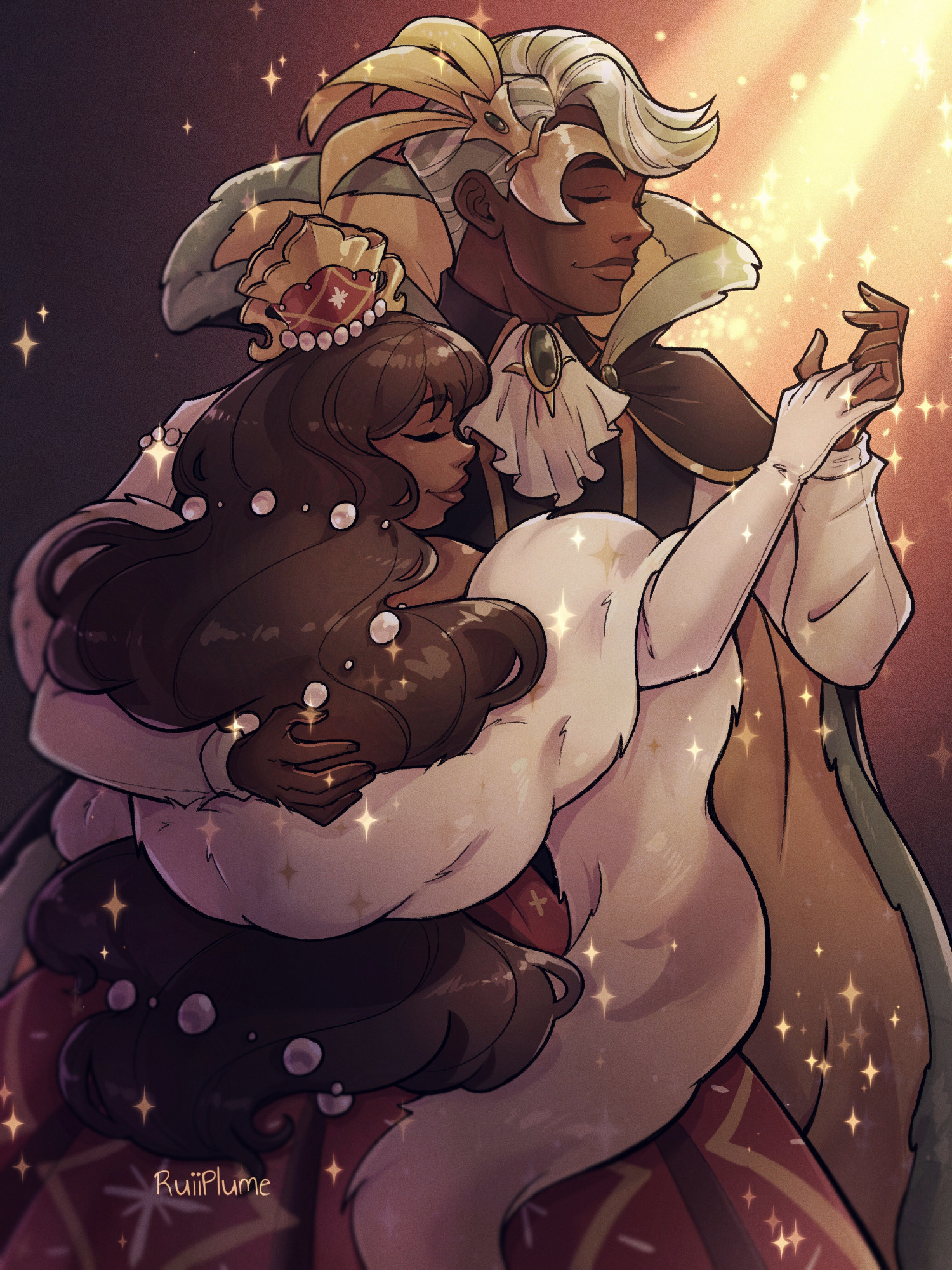 Mintcocoa from Cookie run kingdom in Leyendecker style 1923 Couple Dancing, Arrow collars and shirts for dress.