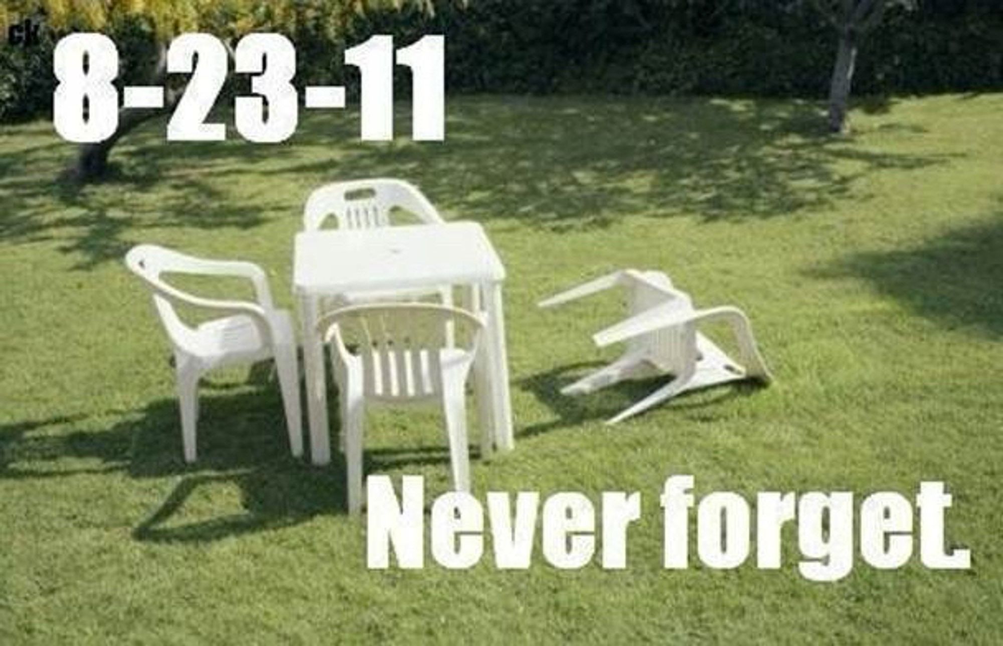 Earthquake damage from the Virginia earthquake which was nothing but a knocked over chair