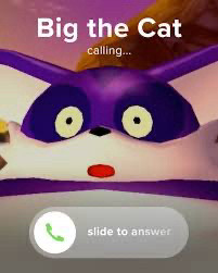 screenshot of big the cat calling u