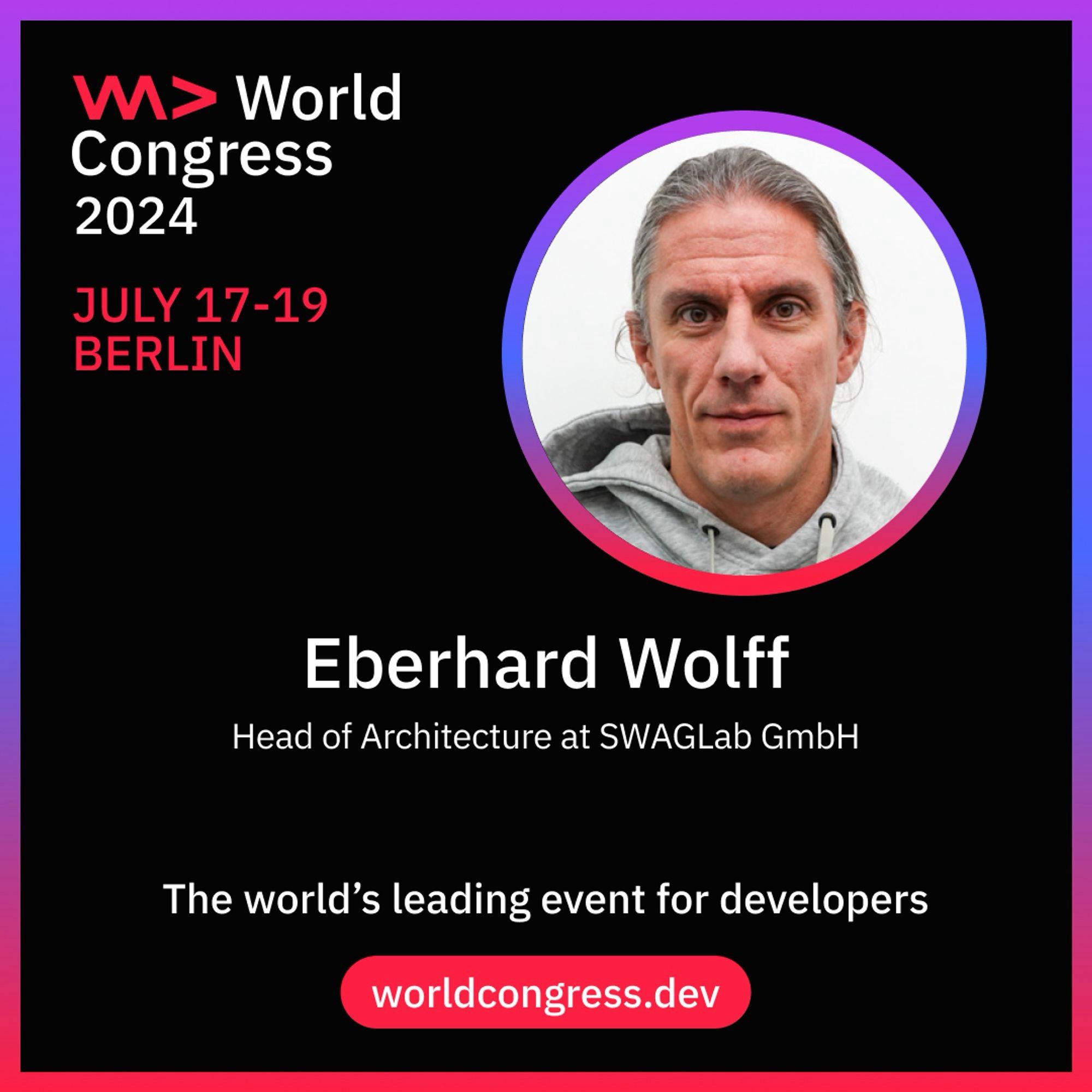 World Congress 2024 July 17-19 Berlin Photo of Eberhard Wolff