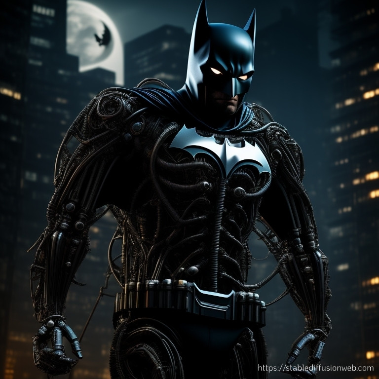 Biomechanical Batman (AI generated)