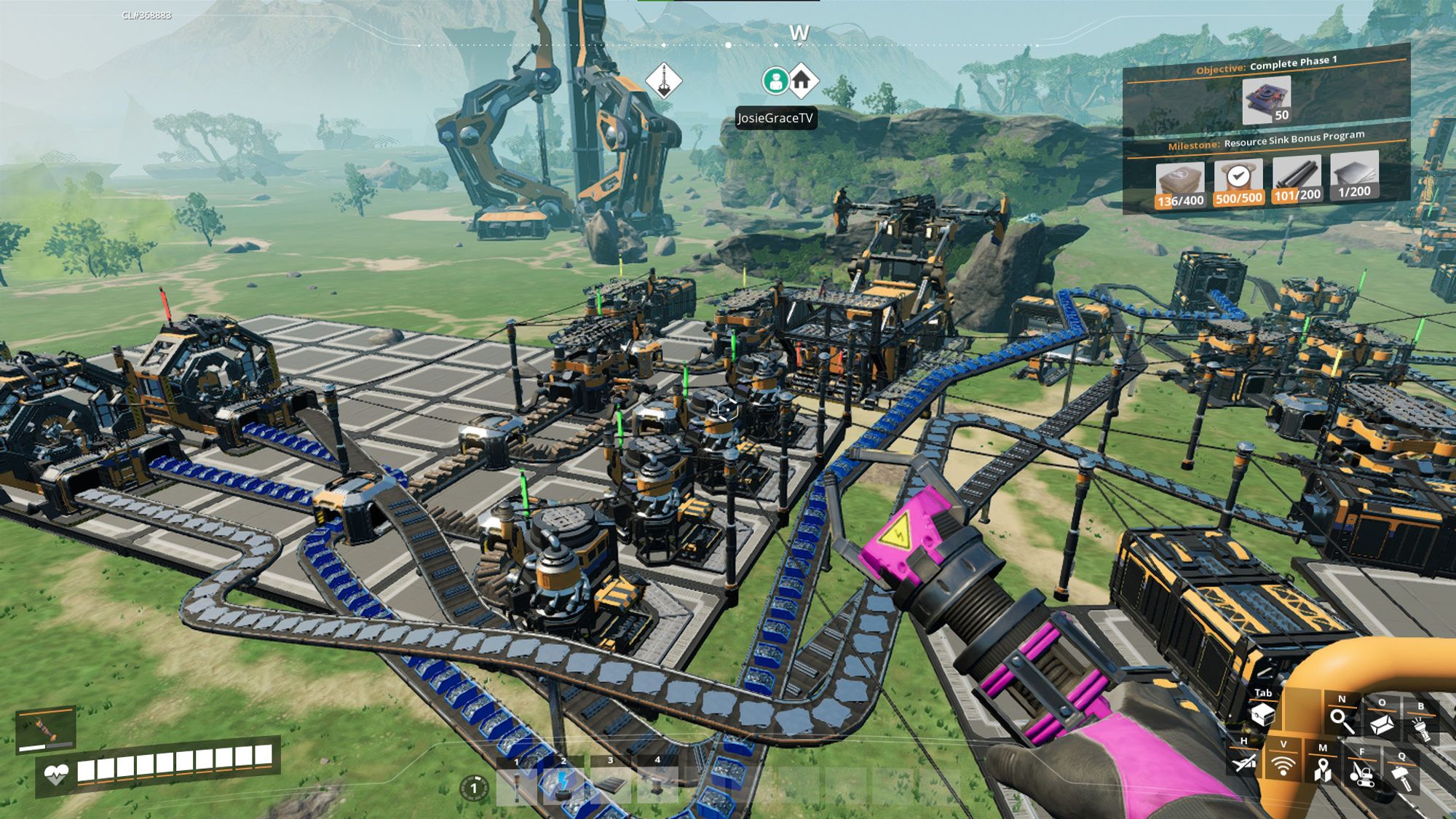 satisfactory game with spaghetti belts just everyfuckingwhere it's so bad