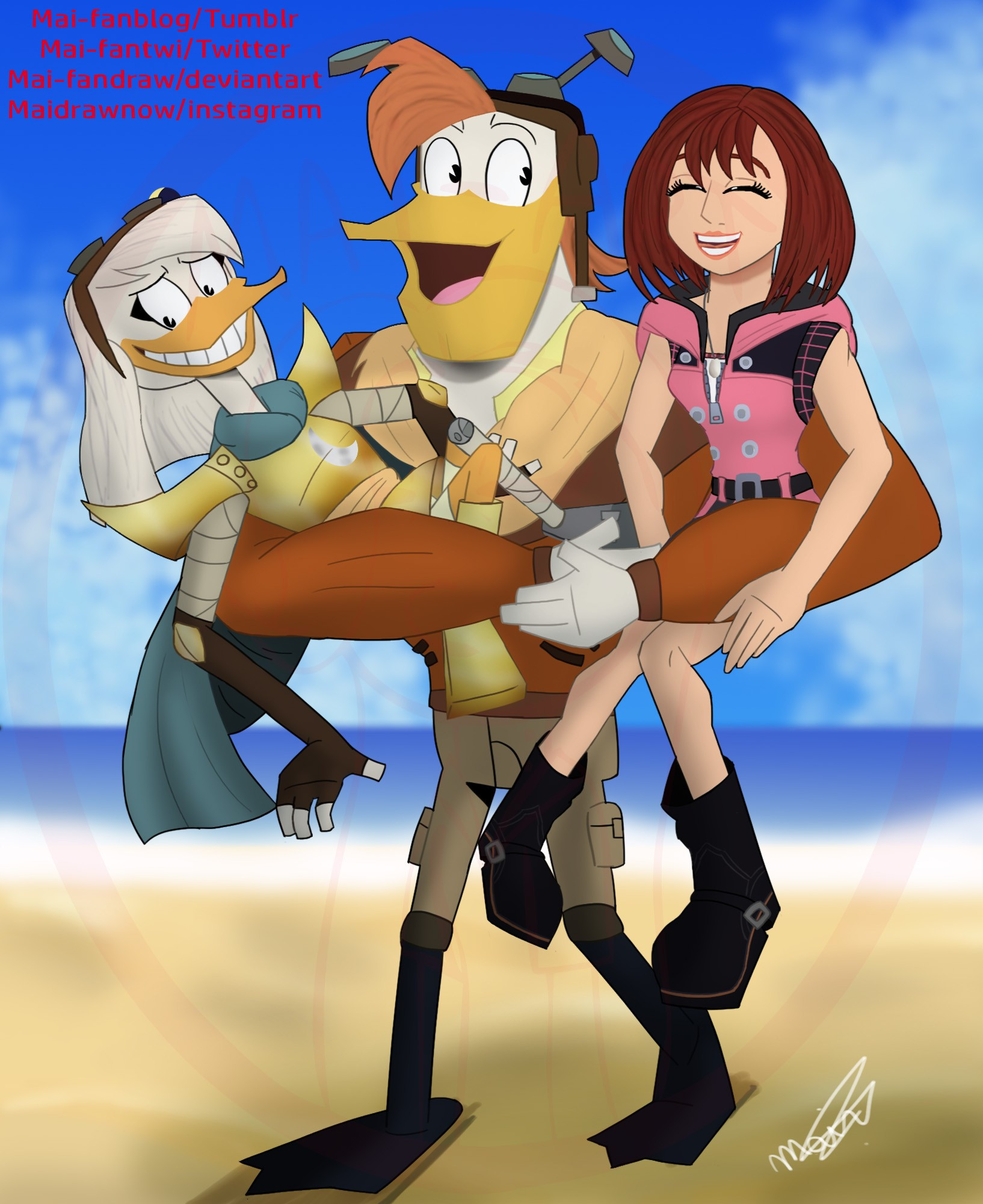 I find it entertaining and it would be like mother-daughter relationship between Della and Kairi; Launchpad would have a relationship with Kairi very similar to Gosalyn. That would be adorable.