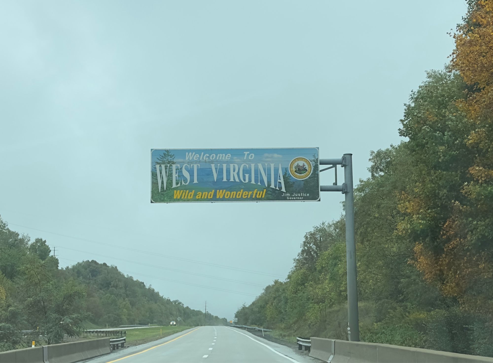 Welcome to West Virginia highway sign