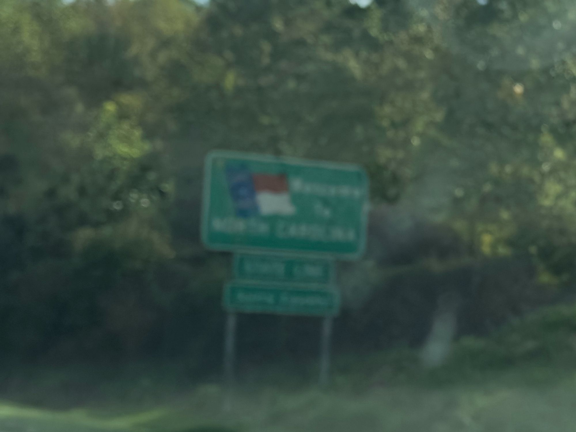 Welcome to North Carolina highway sign