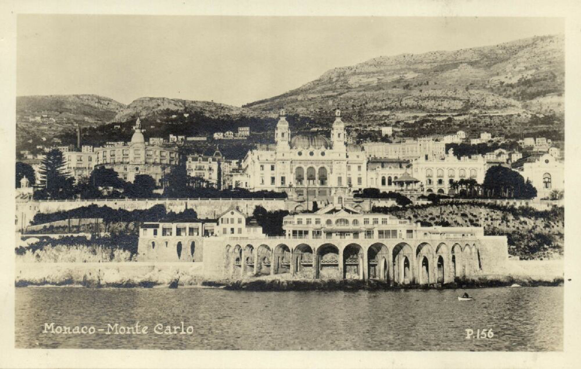 postcard of Monte Carlo's coastline.