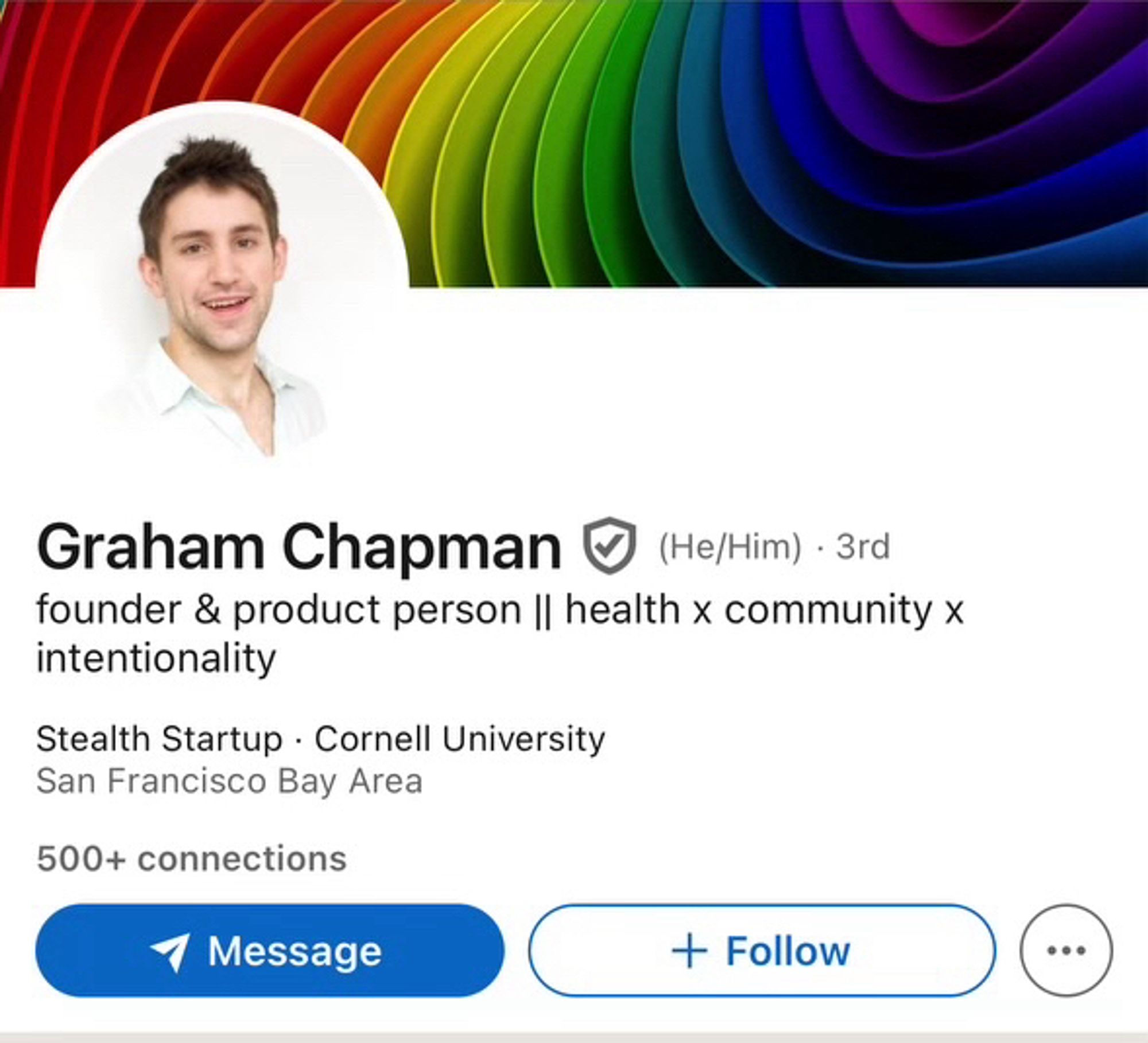 The public linkedin of the guy who's sad people won't buy his burning man ticket at face