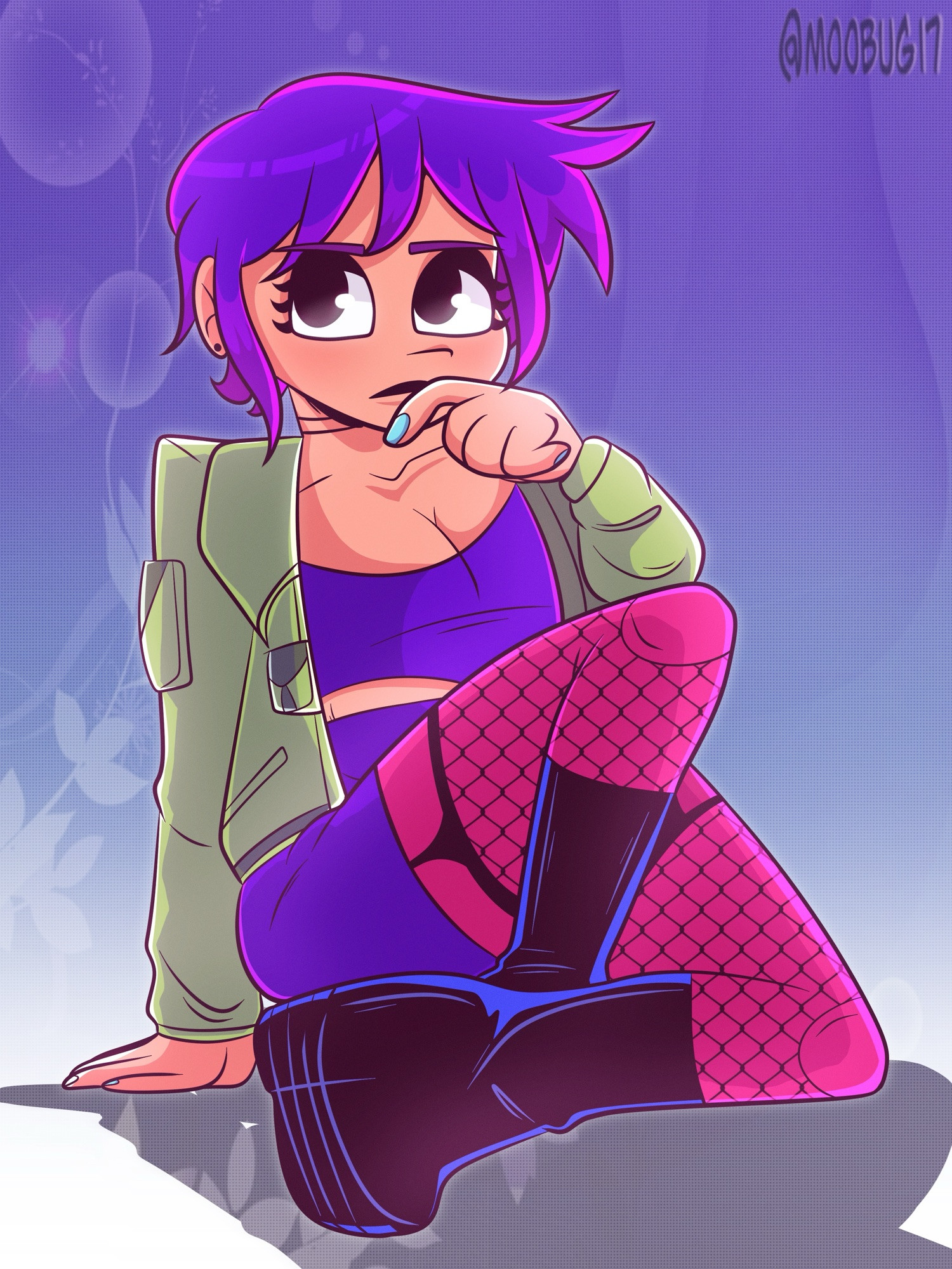 Ramona flowers purple hair