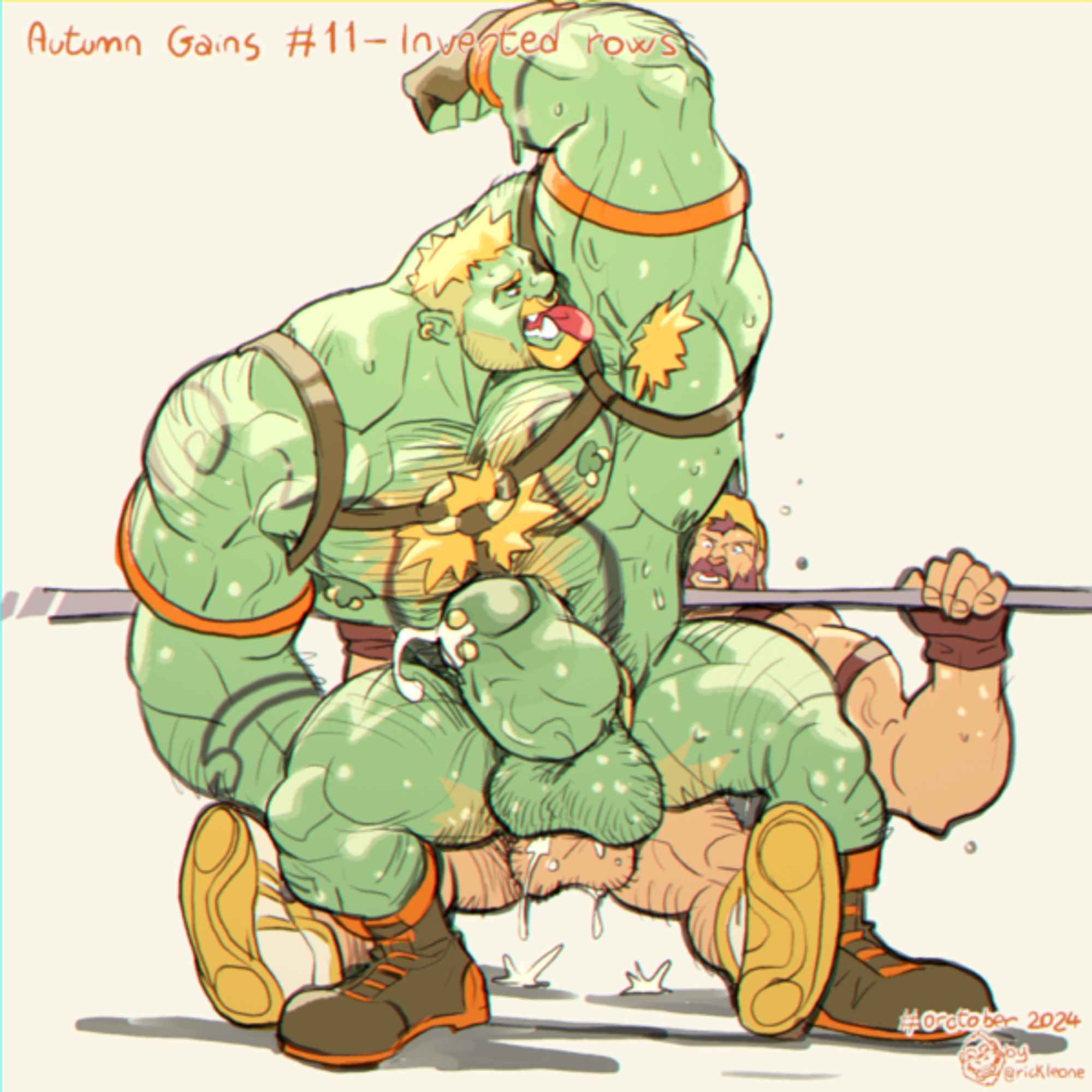 Hyper Orcs training a human into becoming like them