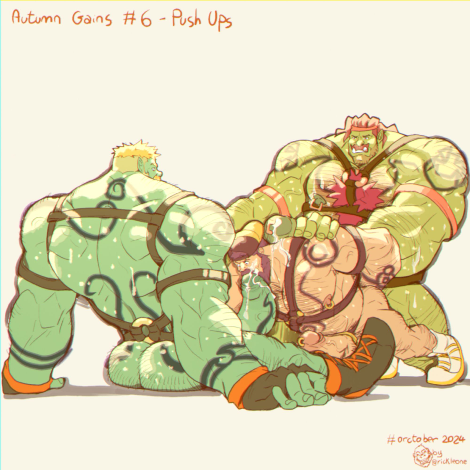 Hyper Orcs training a human into becoming like them