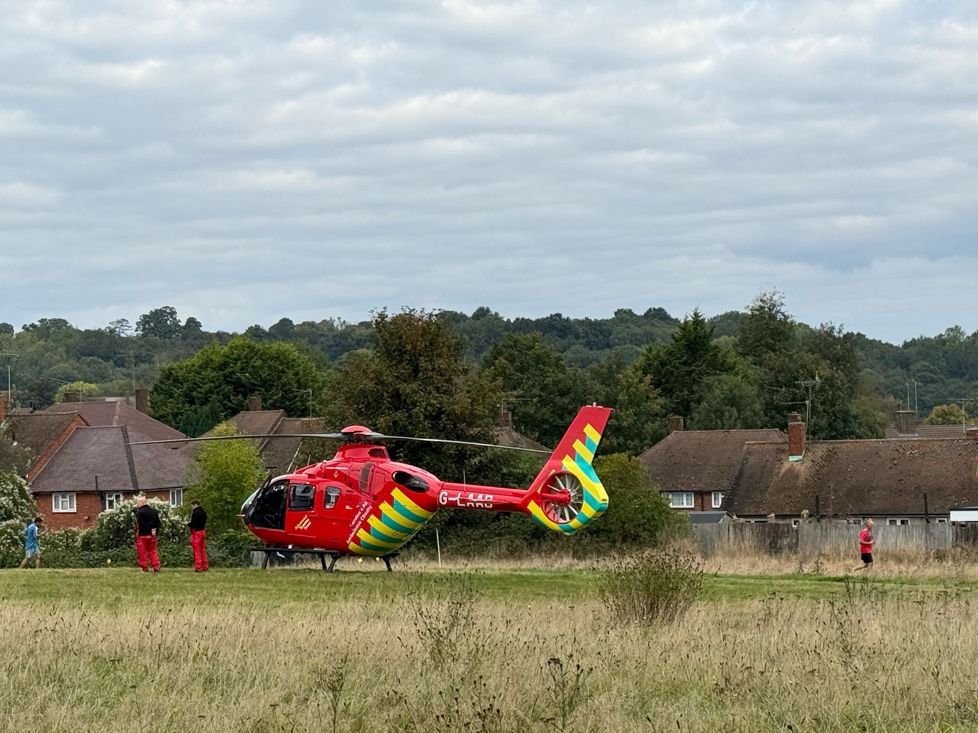 London Air Ambulance having a rest in Petts Wood.