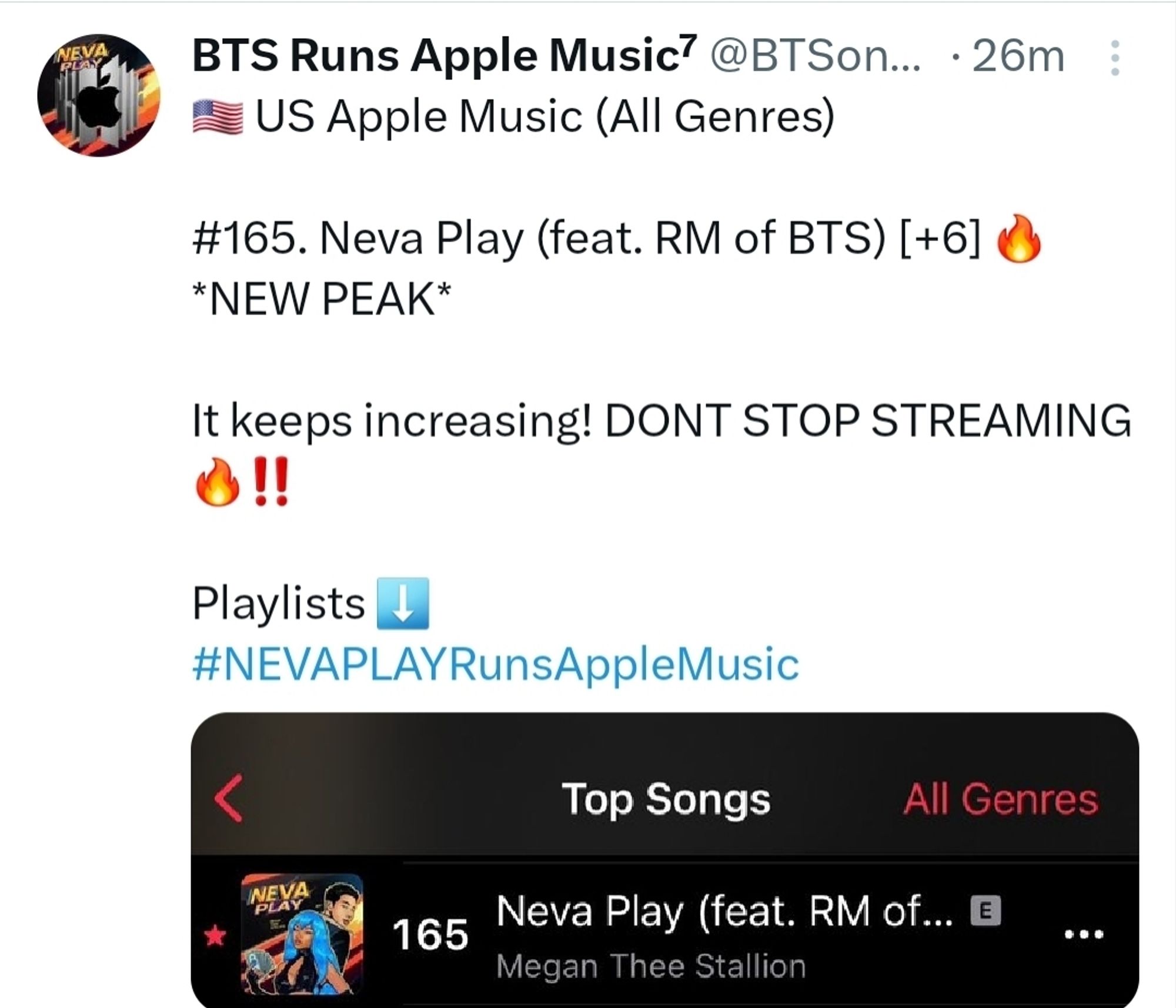 Keep streaming NEVA PLAYon APPLE MUSIC