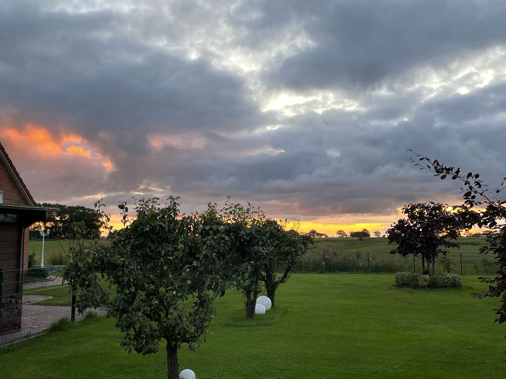 Wolken mit abendlicher Beleuchtung