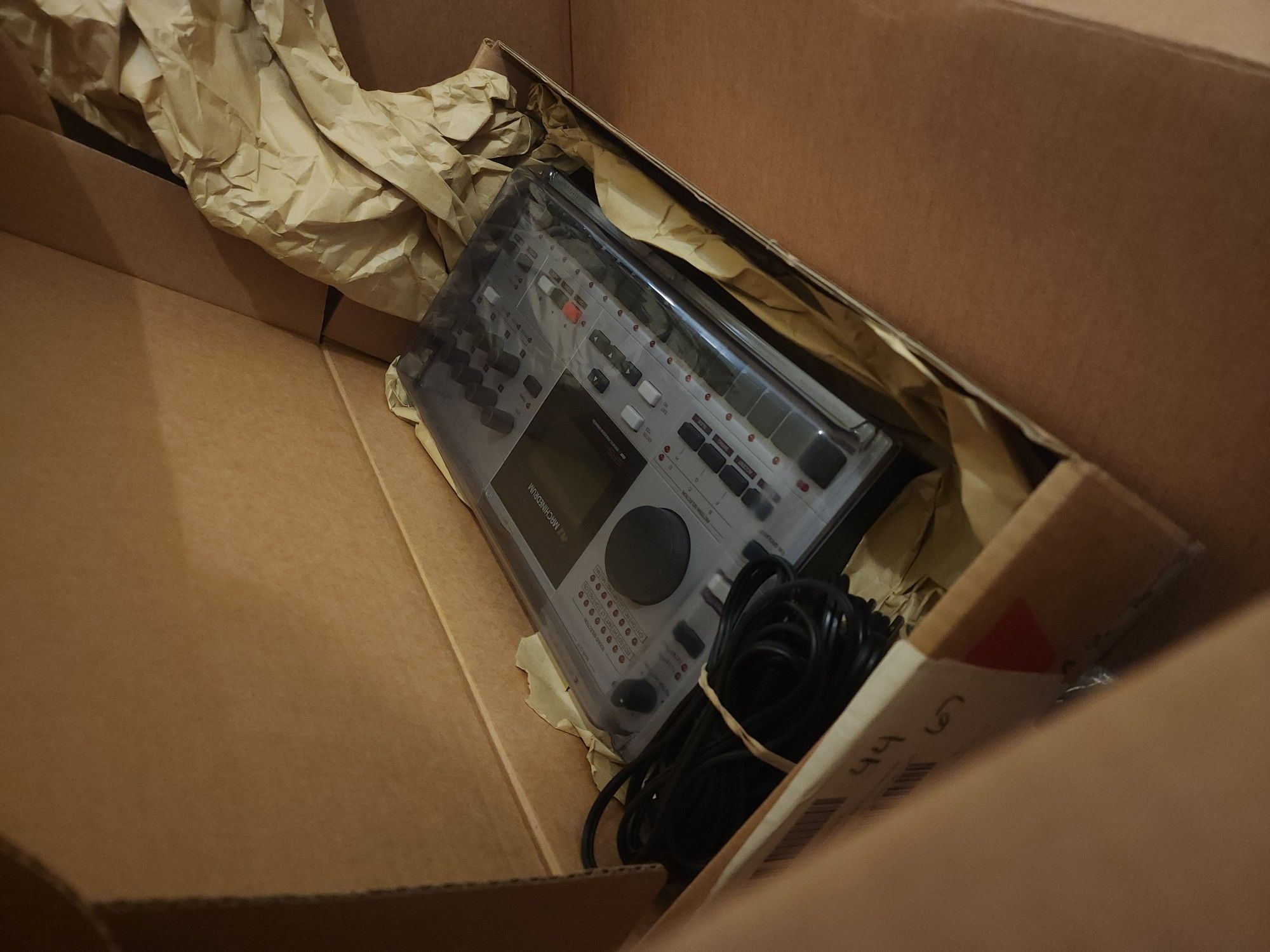 One (1) Elektron Machinedrum MKII in a brown cardboard box