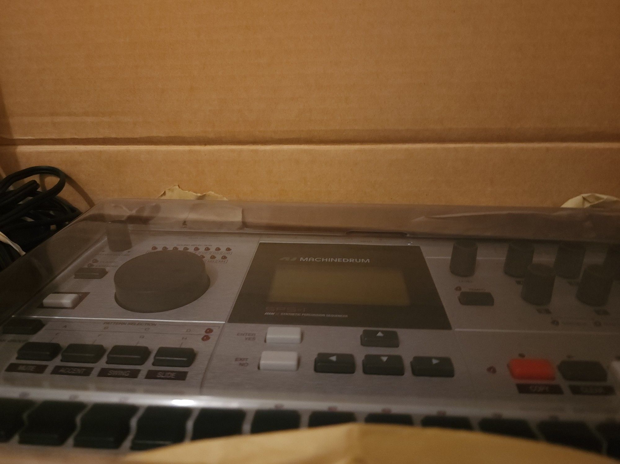 One (1) Elektron Machinedrum MKII in a brown cardboard box