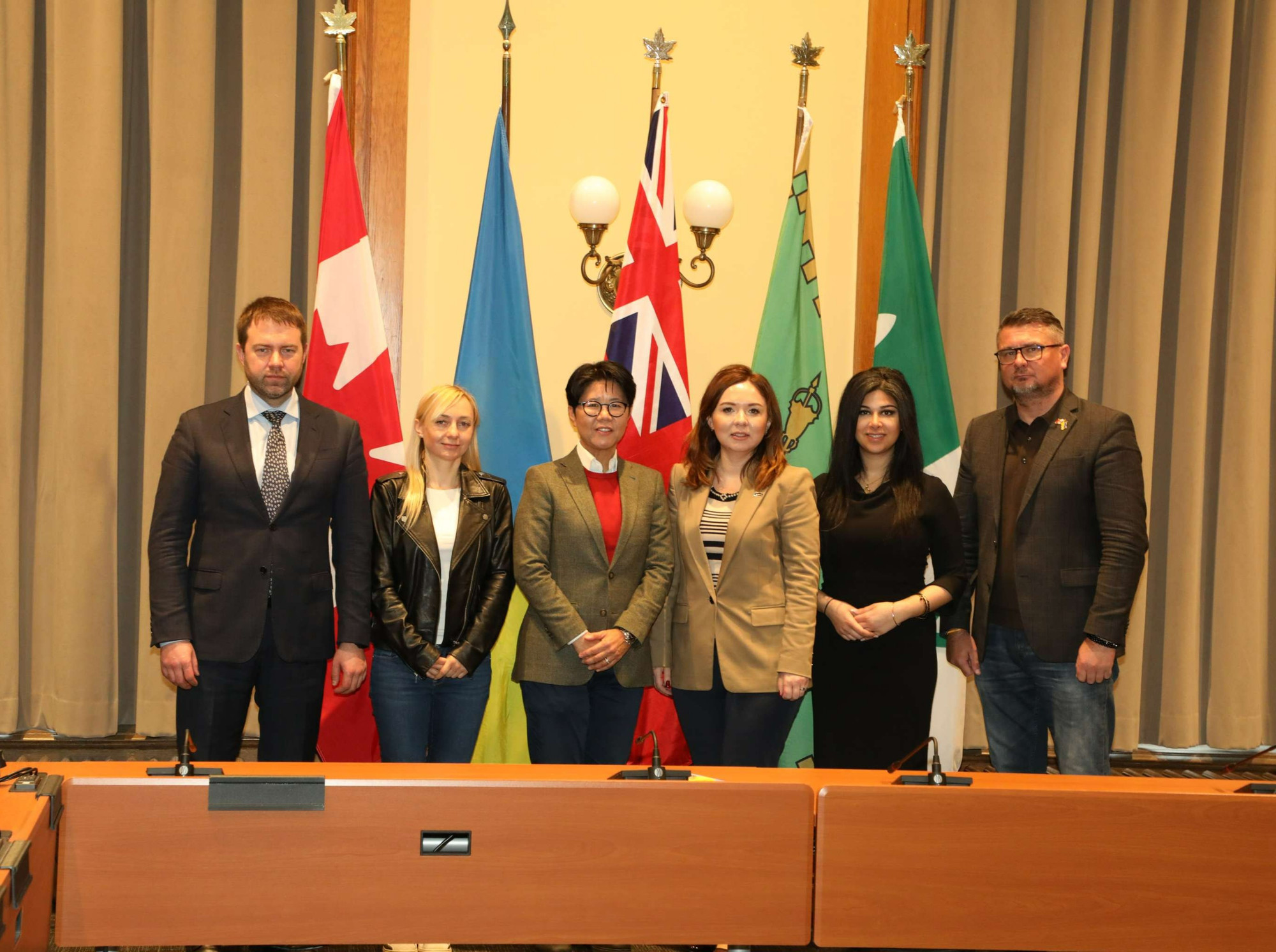 MPP Kristyn Wong-Tam meeting Law Enforcement Committee of the Ukrainian Verkhovna Rada at Queen's Park