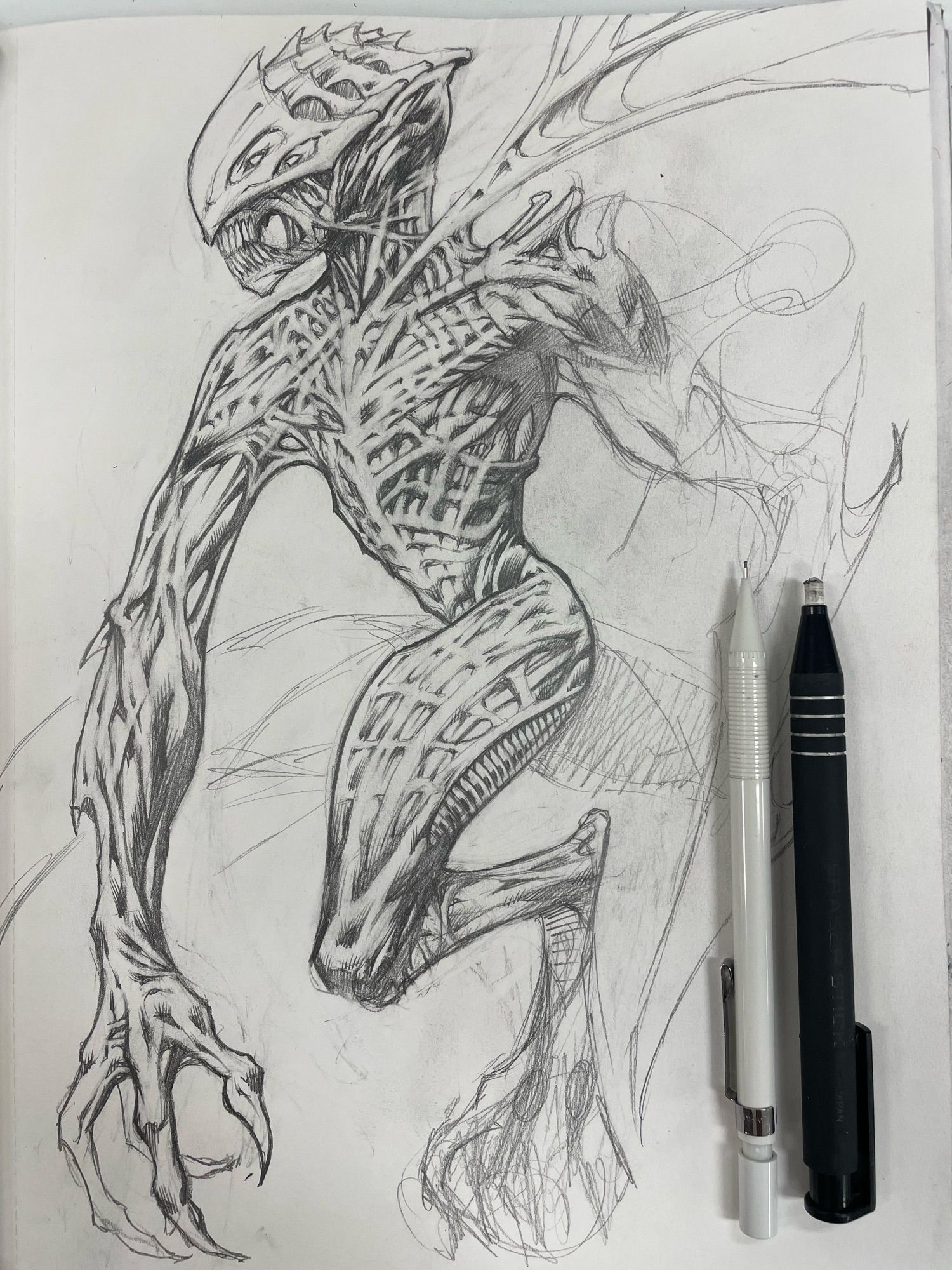 Biomechanical humanoid monster