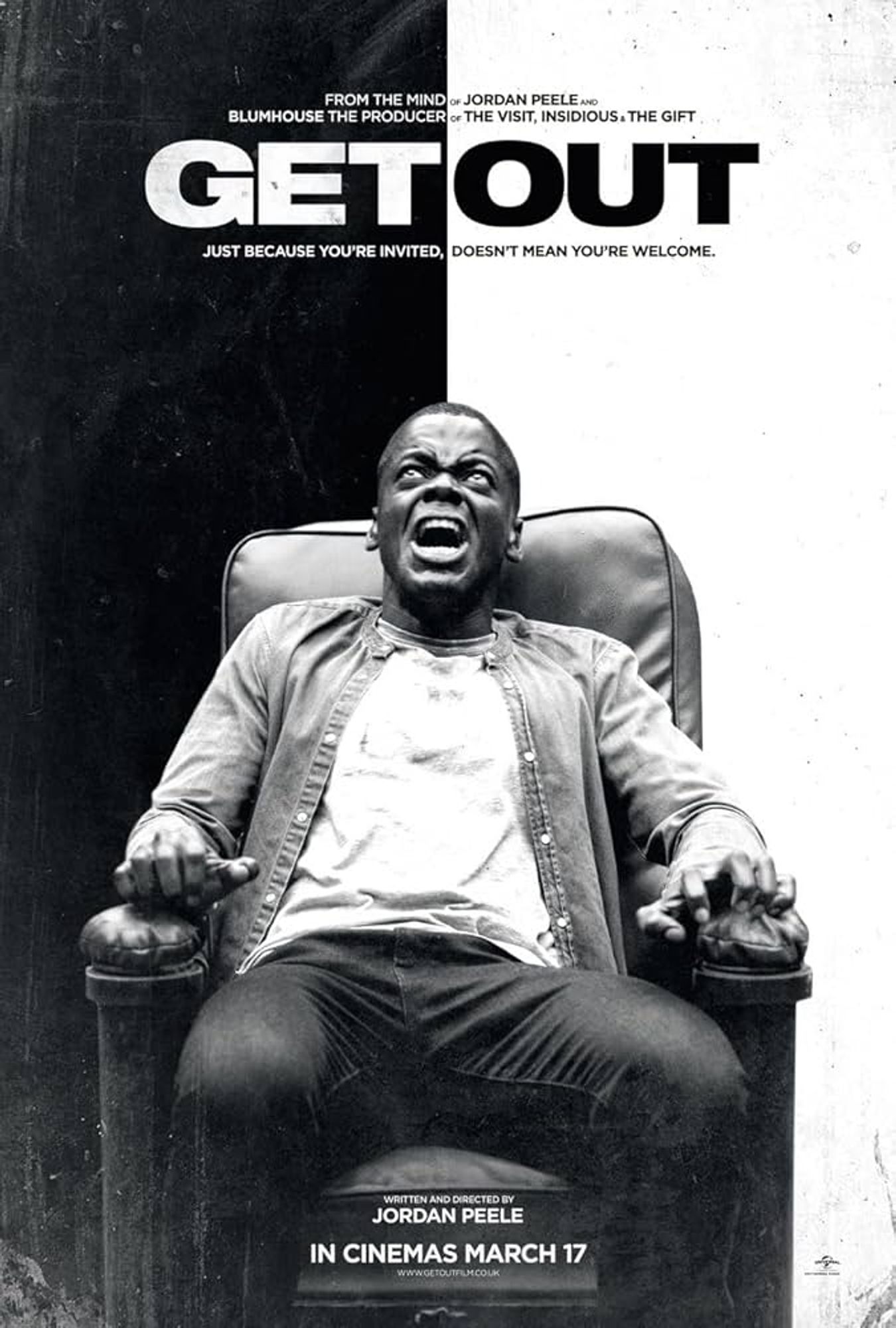 Theatrical poster for the 2017 film Get Out.