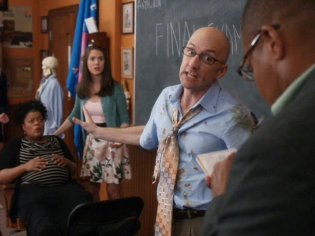 dean pelton from community looking ragged due to a race kerfuffle