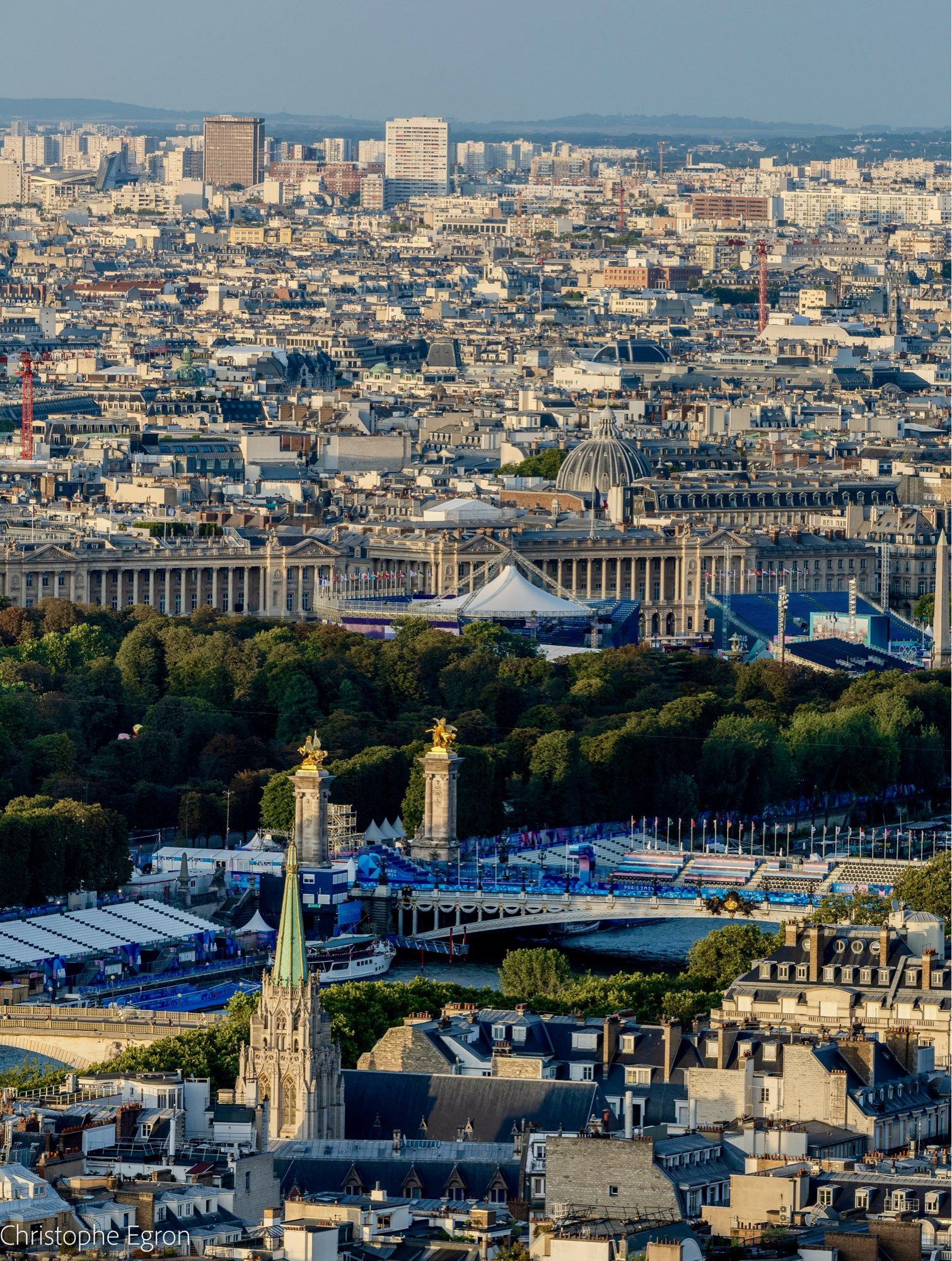 Vu sur le Stade Concorde depuis la Tour Eiffel