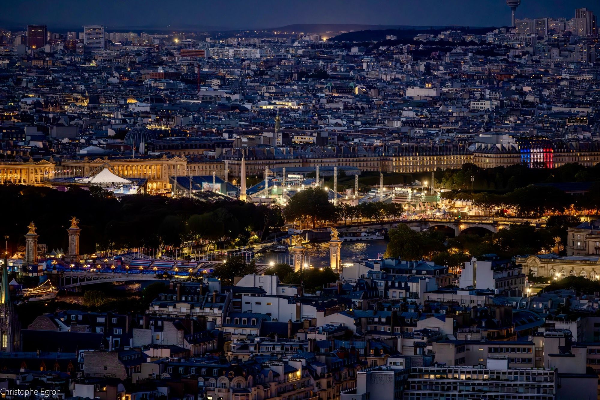 Vu sur le Stade Concorde depuis la Tour Eiffel