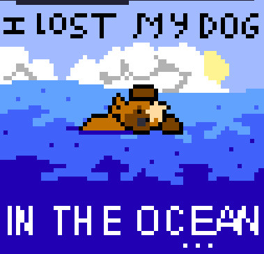 A hyena lost in the ocean, probably a dog.

Art by RoxxyRobofox!