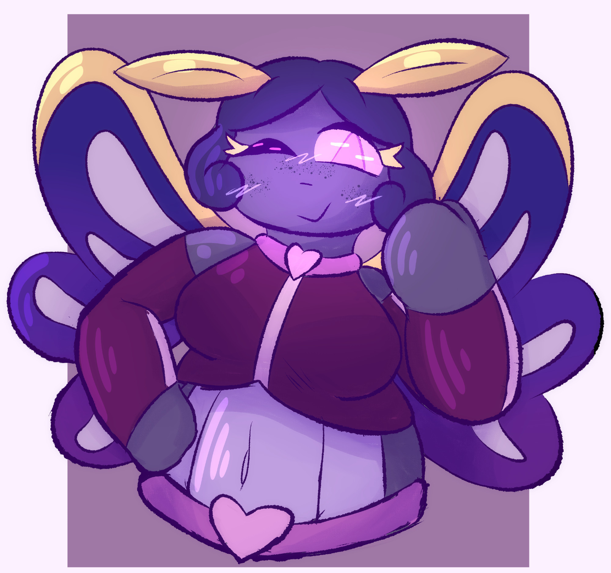 This is Mimi! She's technically a ditto, but takes the form of a Beautifly/Illumise/Cosmog fusion!