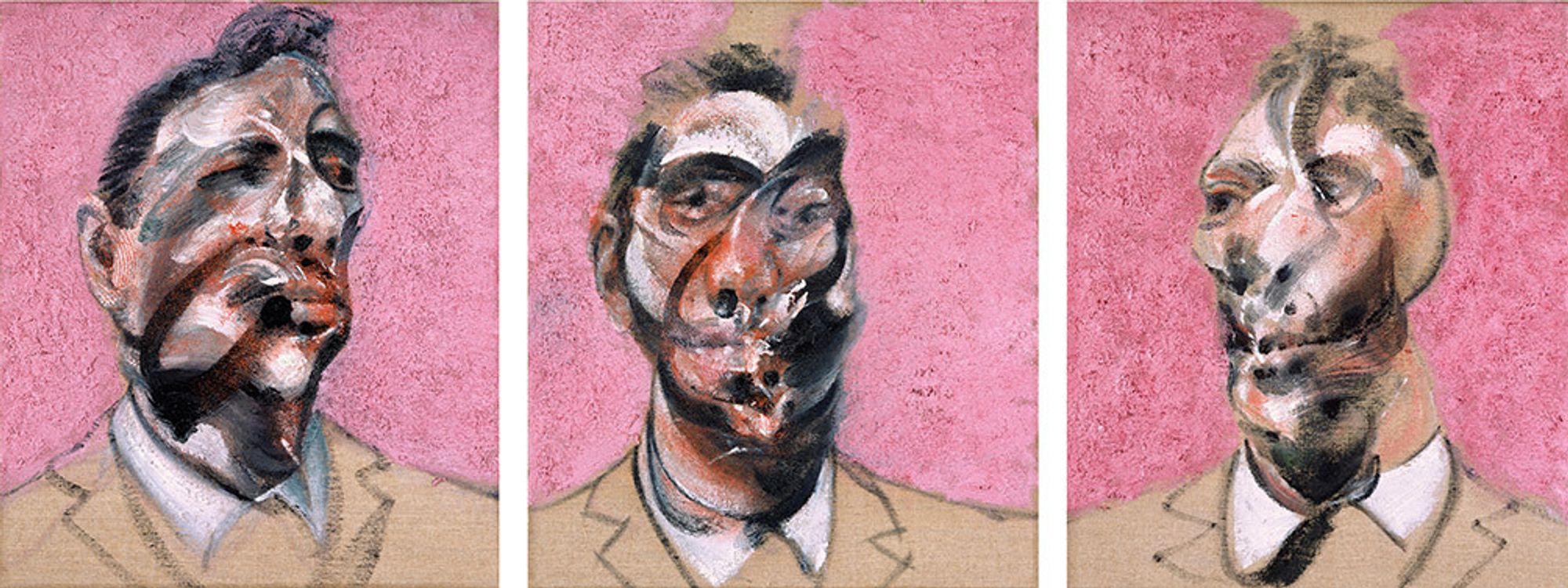 Three Studies for Portrait of George Dyer (on pink ground)