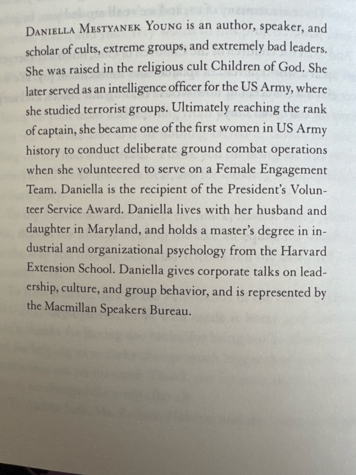 Author bio for Daniella Mestyanek Young, author of the book Uncultured. 