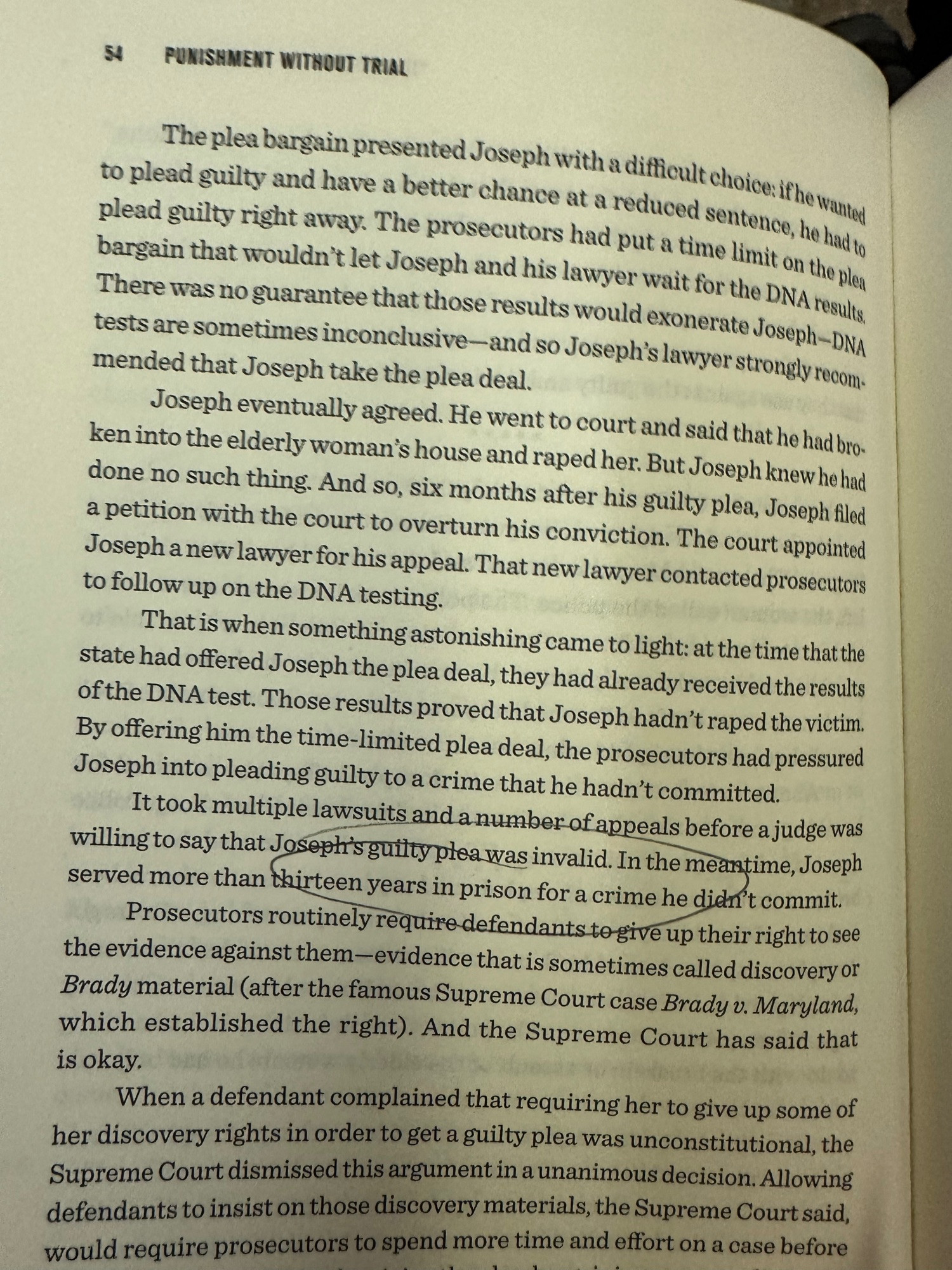 Long book passage laying out story in the post. From Hessick’s book on plea bargaining.