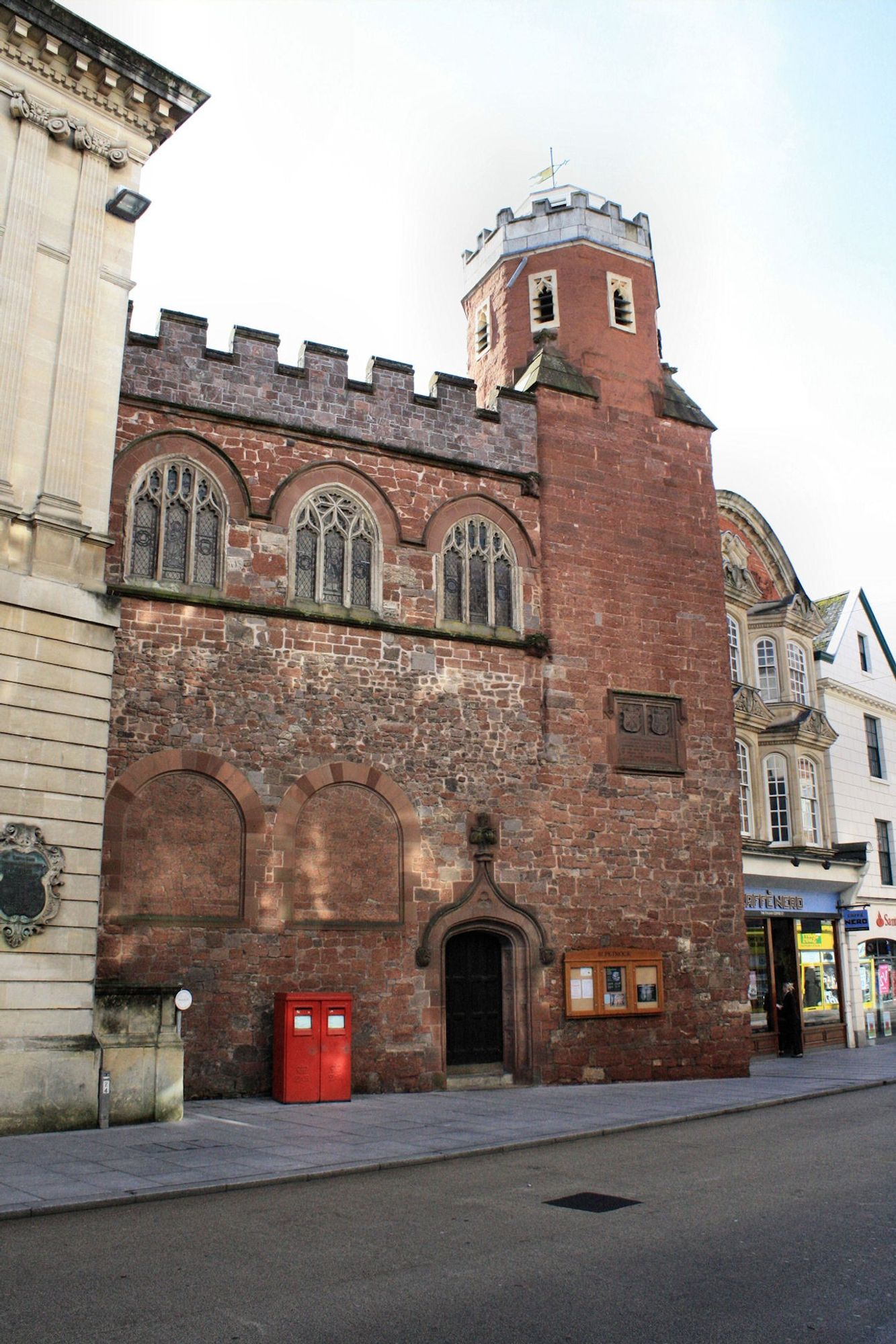 A photograph of St Petrock's Church, Exeter, photo by Robert Cutts from Bristol - , CC BY 2.0, https://commons.wikimedia.org/w/index.php?curid=43766974