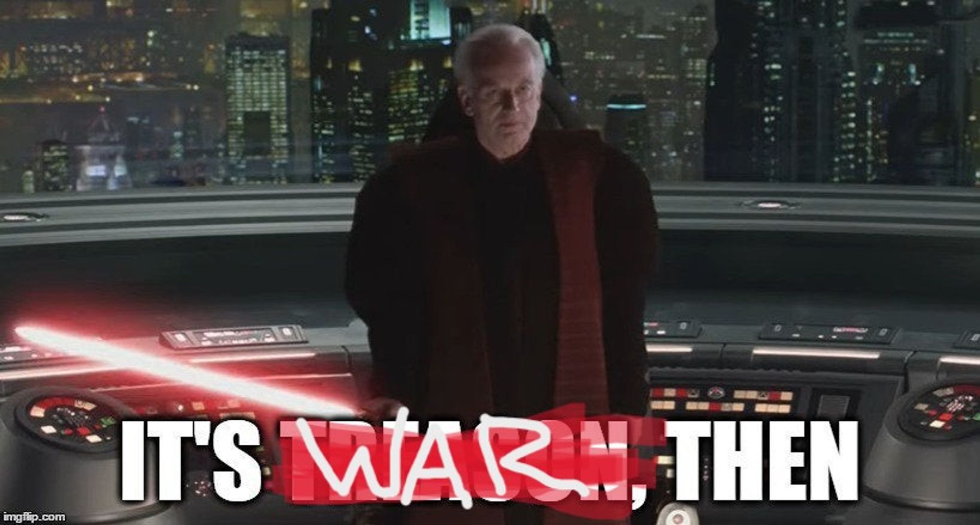 senator palpatine declaring war.