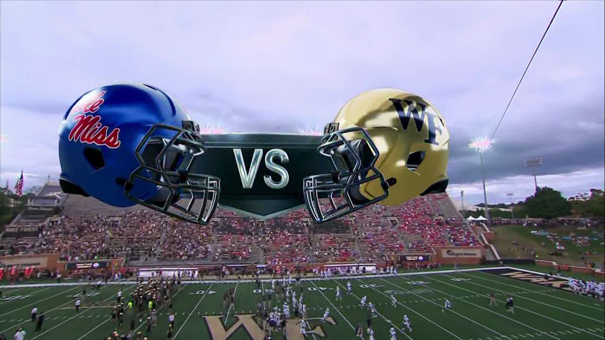 Ole Miss vs Wake Forest in front of a half empty stadium