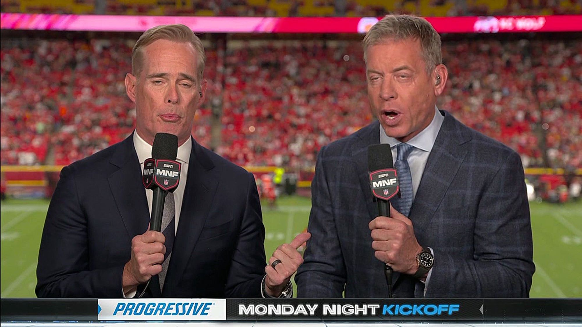 It's Joe Buck and Troy Aikman.