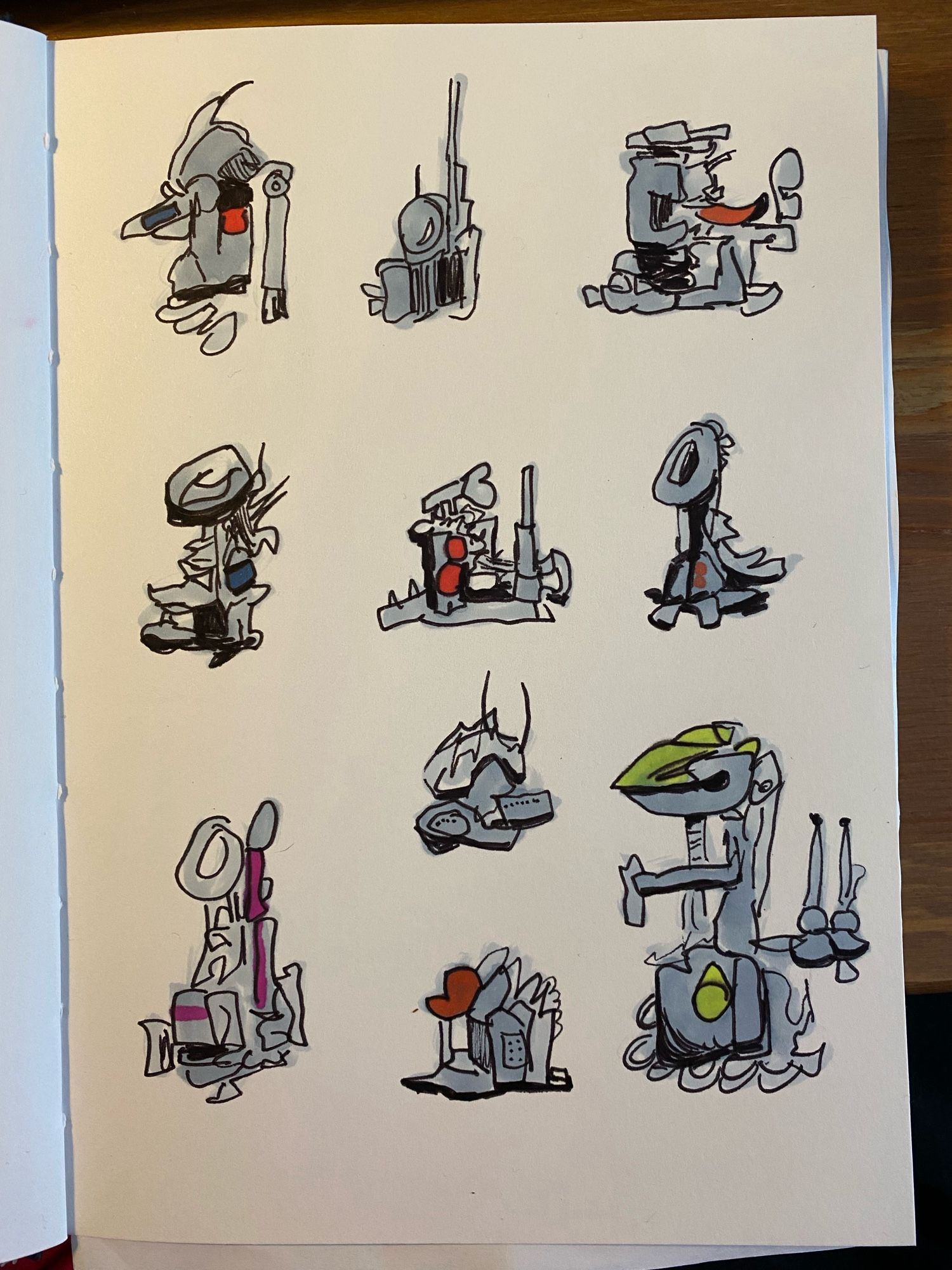 Some silly little sketches of droids.