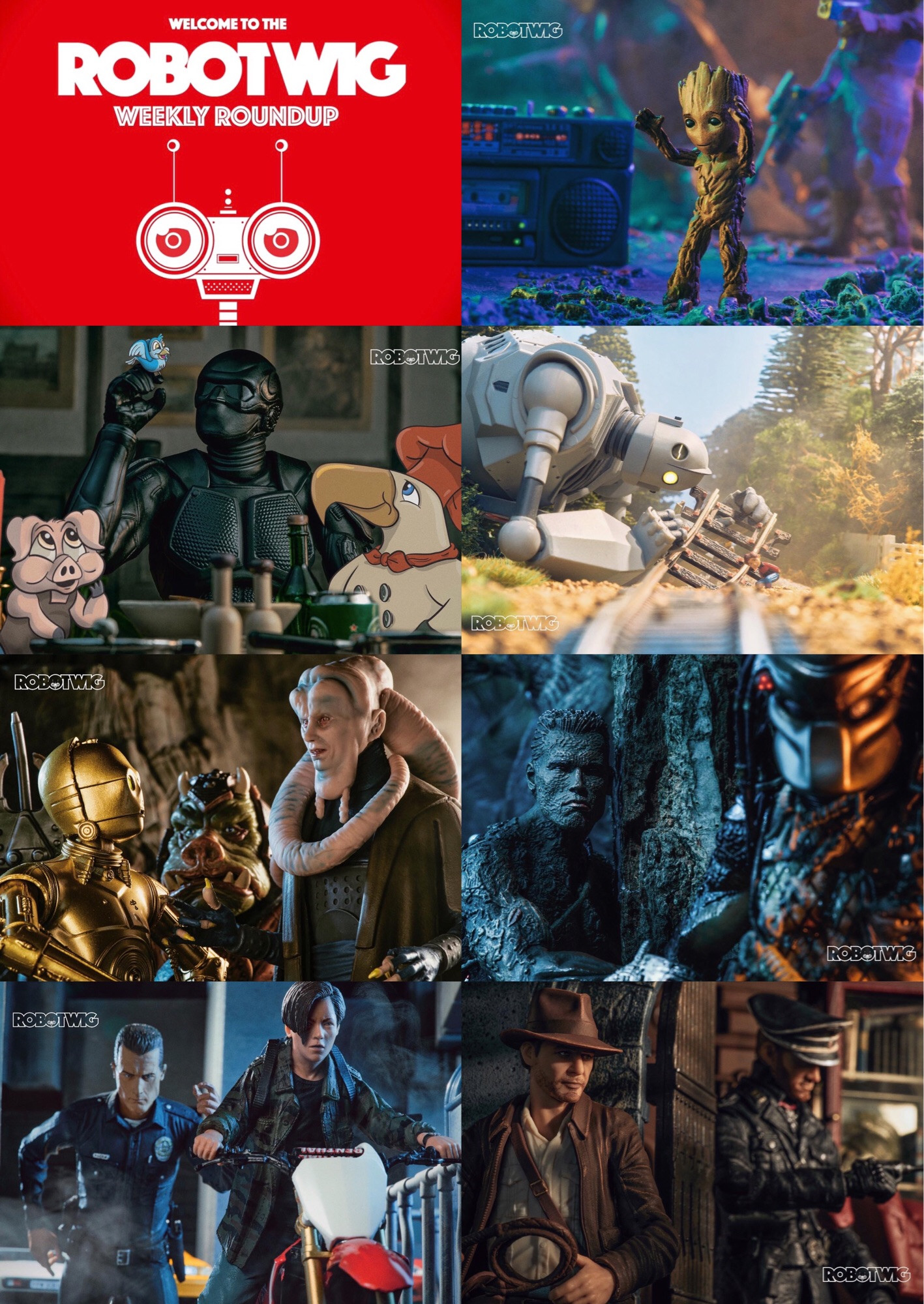 Montage Guardians of the Galaxy, Predator, The Boys, Iron Giant , Star Wars, Indiana Jones, Terminator