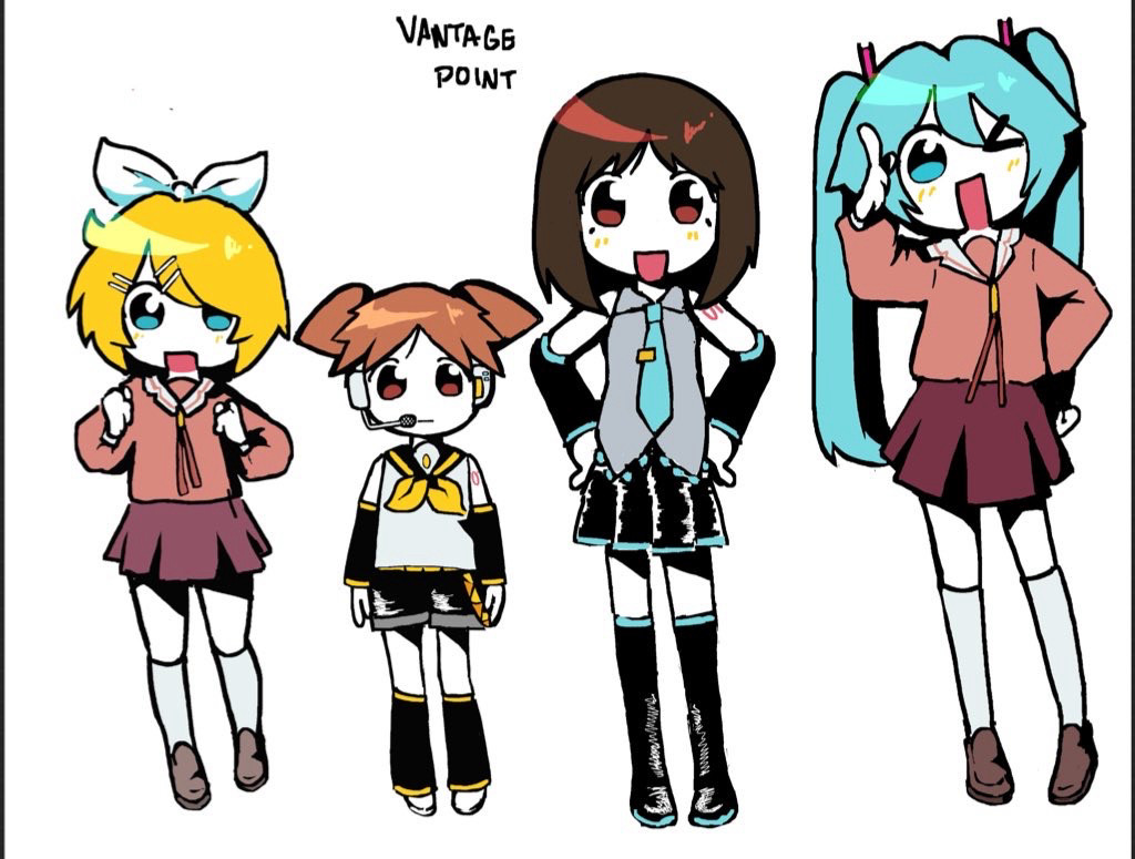 azumanga and vocaloid character outfits swap 