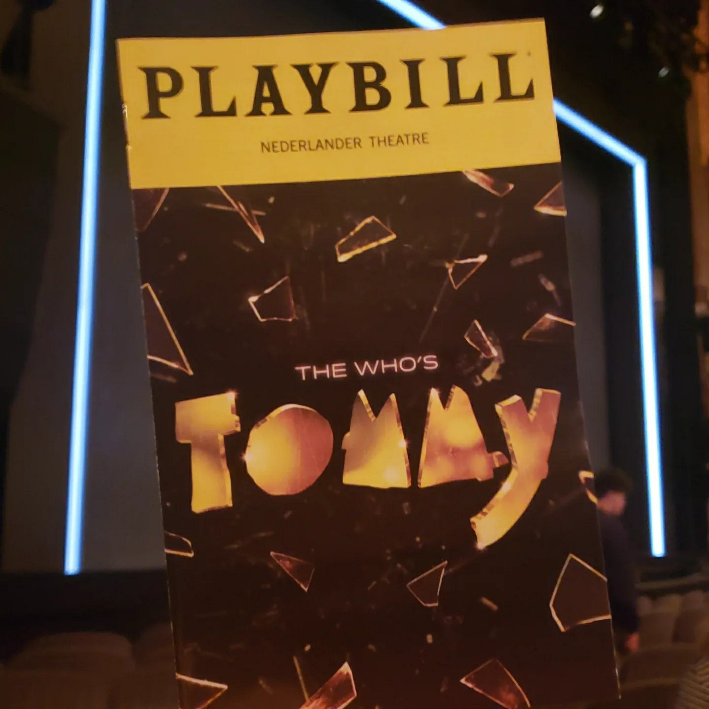 Playbill for The Who's Tommy at the Nederlander Theatre