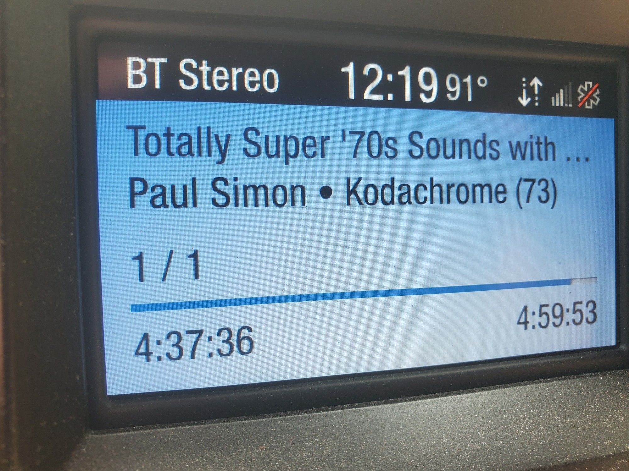 Paul Simon "Kodachrome" 1973.  Jammin' out, fuck yeah