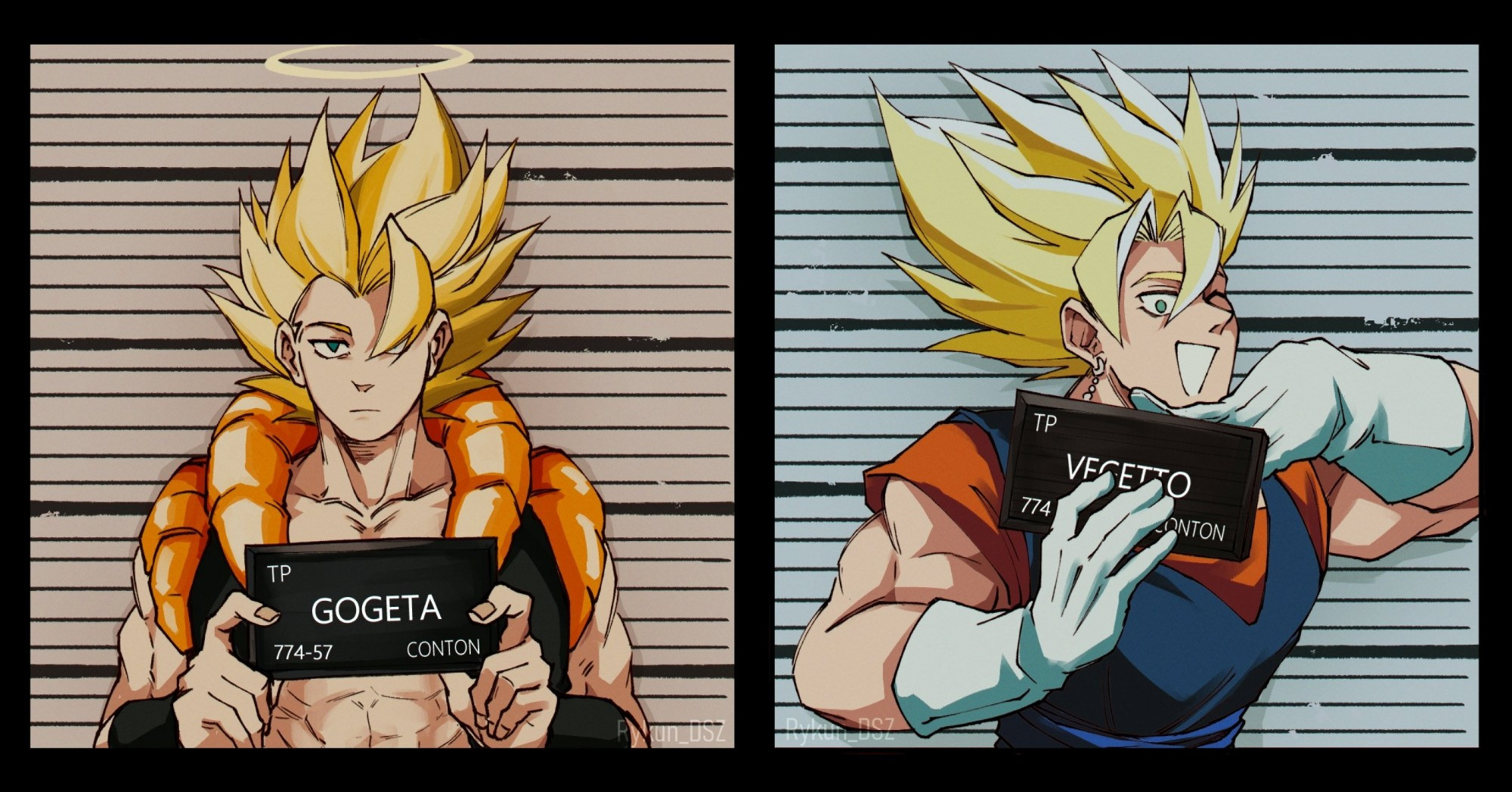 Gogeta and Vegetto get in jail