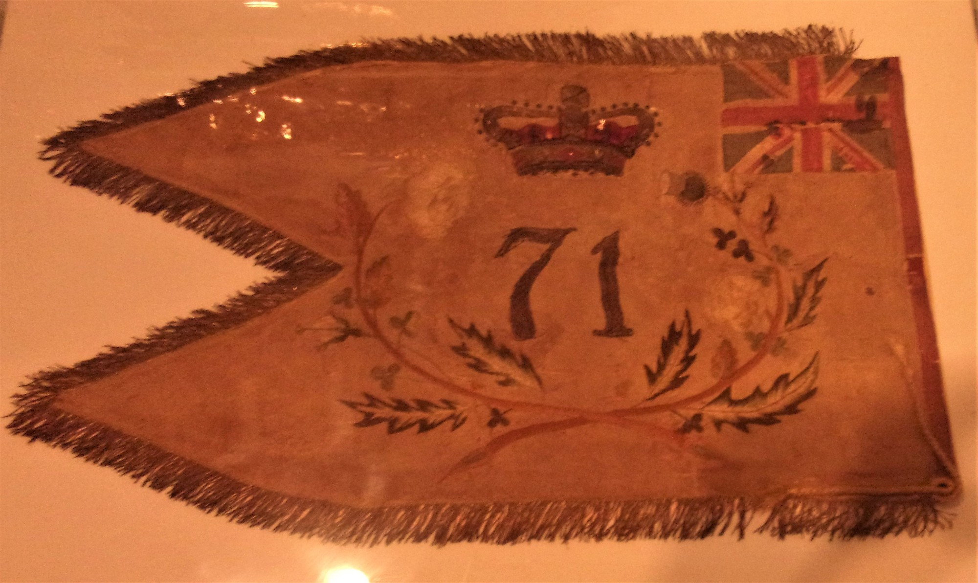 Flag of the 71st Highlanders captured by the Argentinians