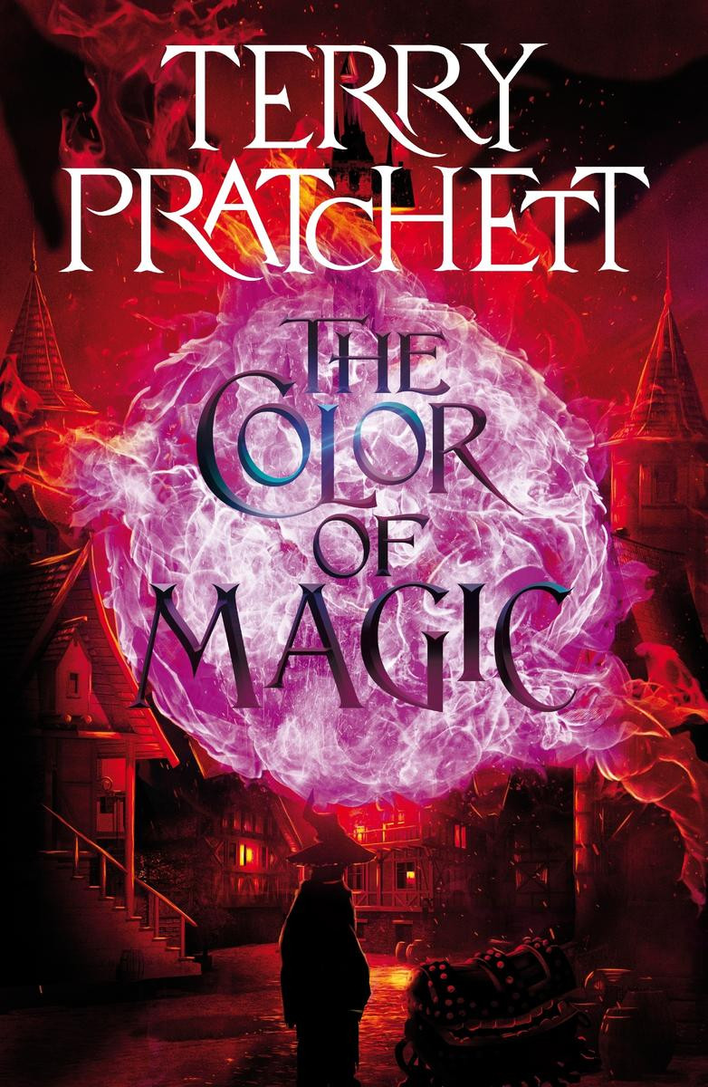 Book cover: new edition of Terry Pratchett's "The Color of Magic"