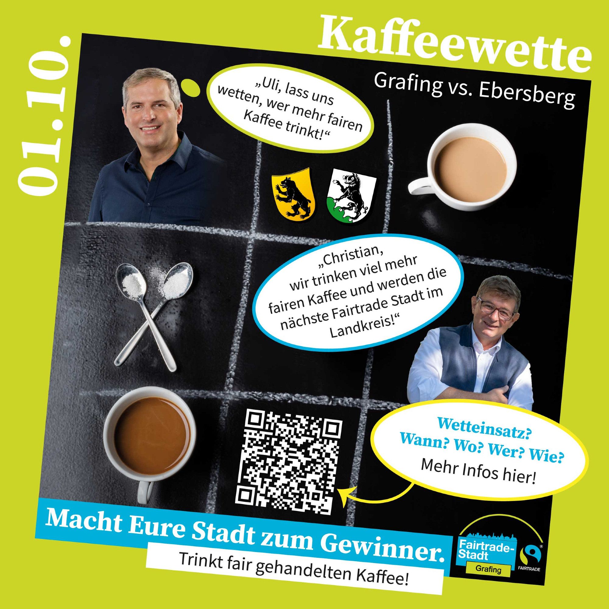 Ankündigung Kaffeewette der Städte Grafing und Ebersberg