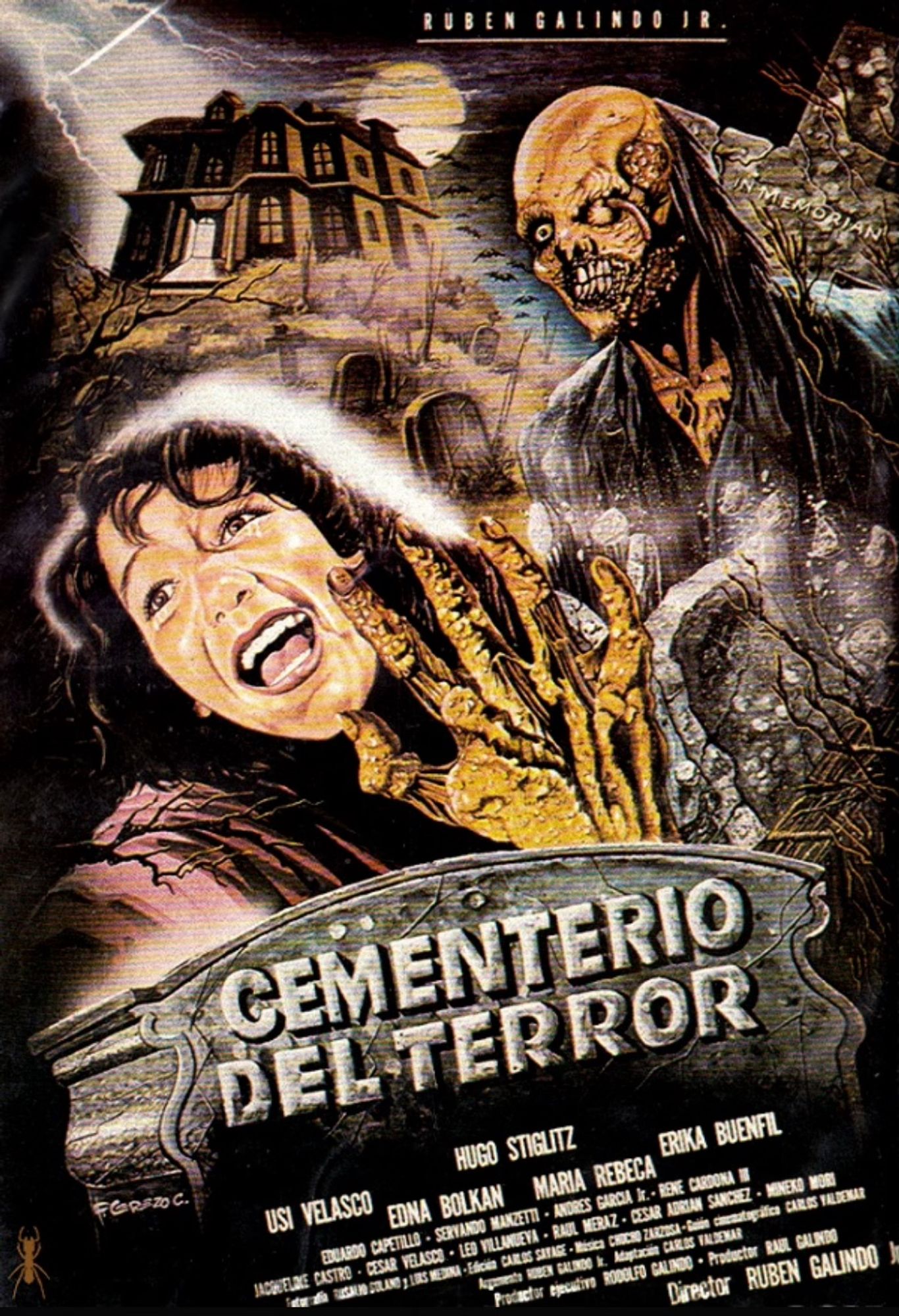 Poster for Cemetery of Terror (Cementerio del Terror) (1985) Ruben Galindo, Jr.