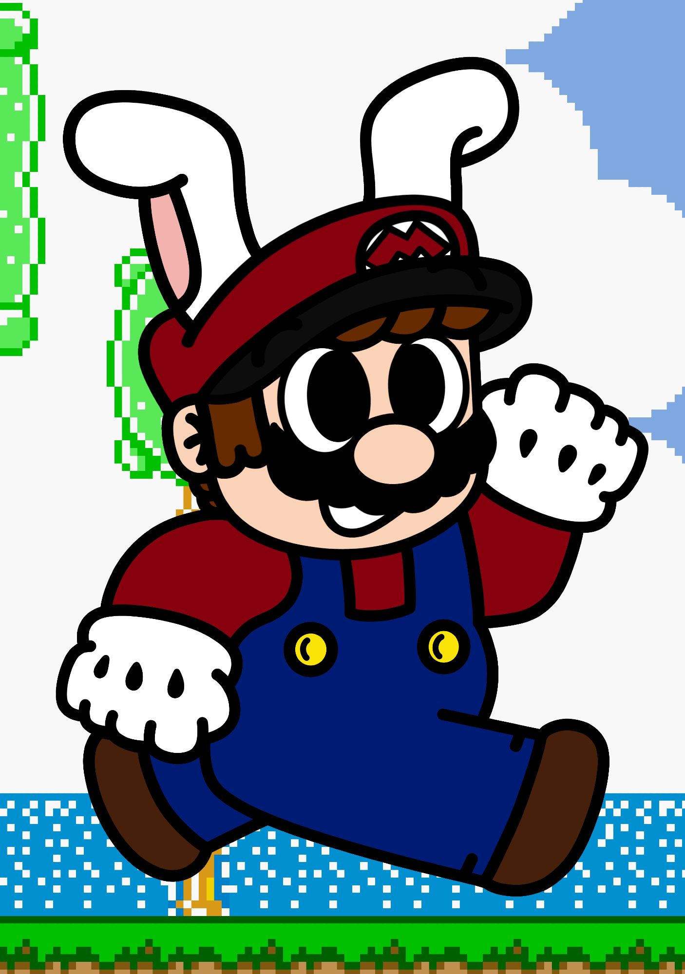 ∅ decidi utilizar um Power-Up mais "esquecido" por parte da Nintendo, "Bunny Mario" adquirido com o Power-Up "Carrot" em Super Mario Land 2: 6 Golden Coins.